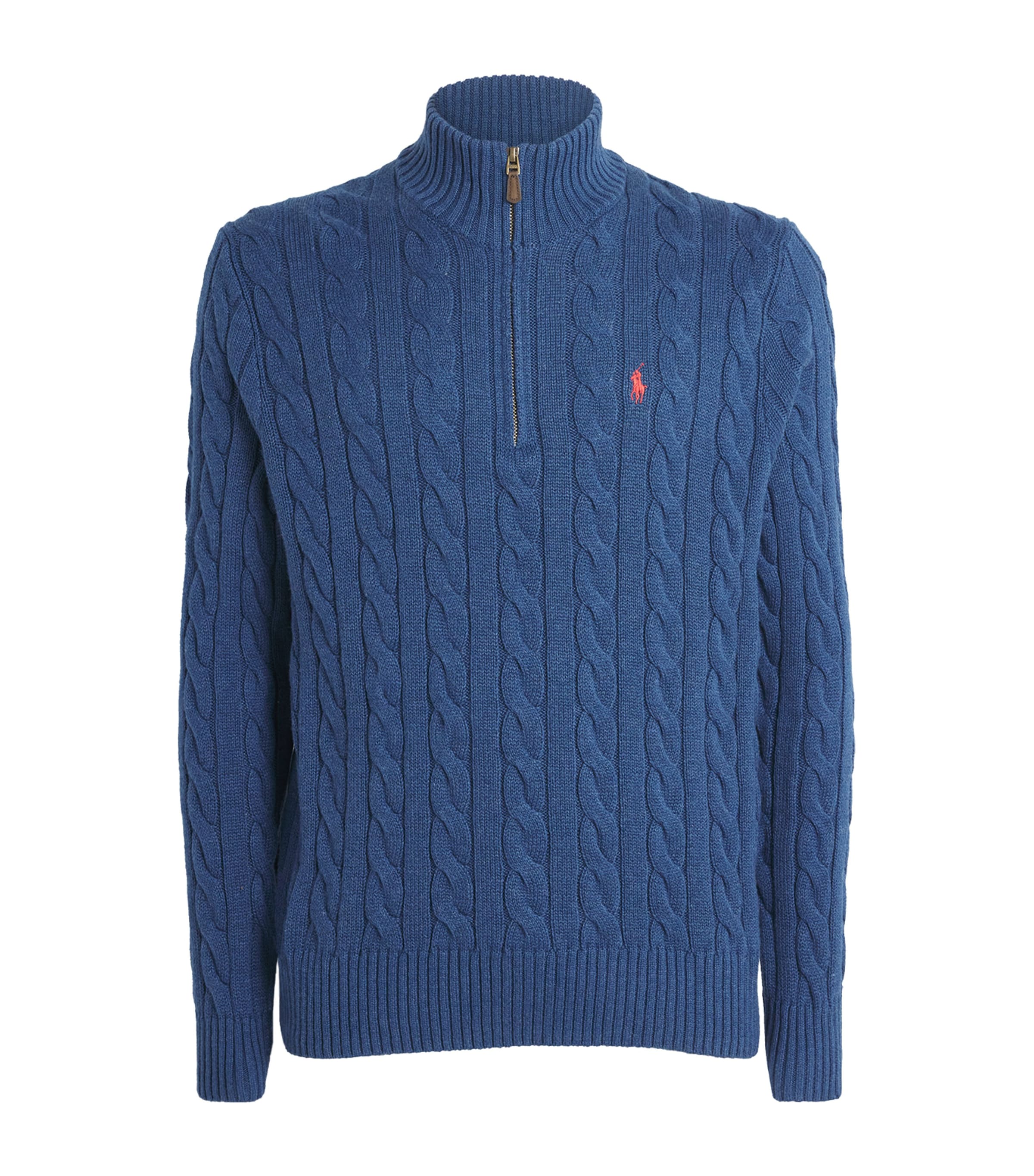 Cable-Knit Quarter-Zip Sweater