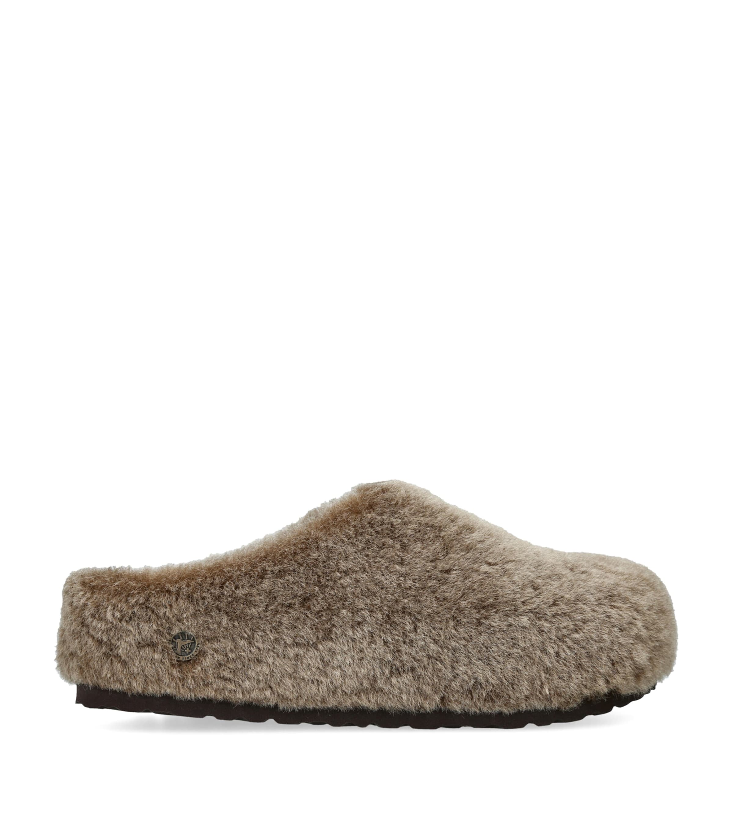Birkenstock Shearling Amsterdam Wrapped Clogs (Regular Fit) Grey/p.cmb
