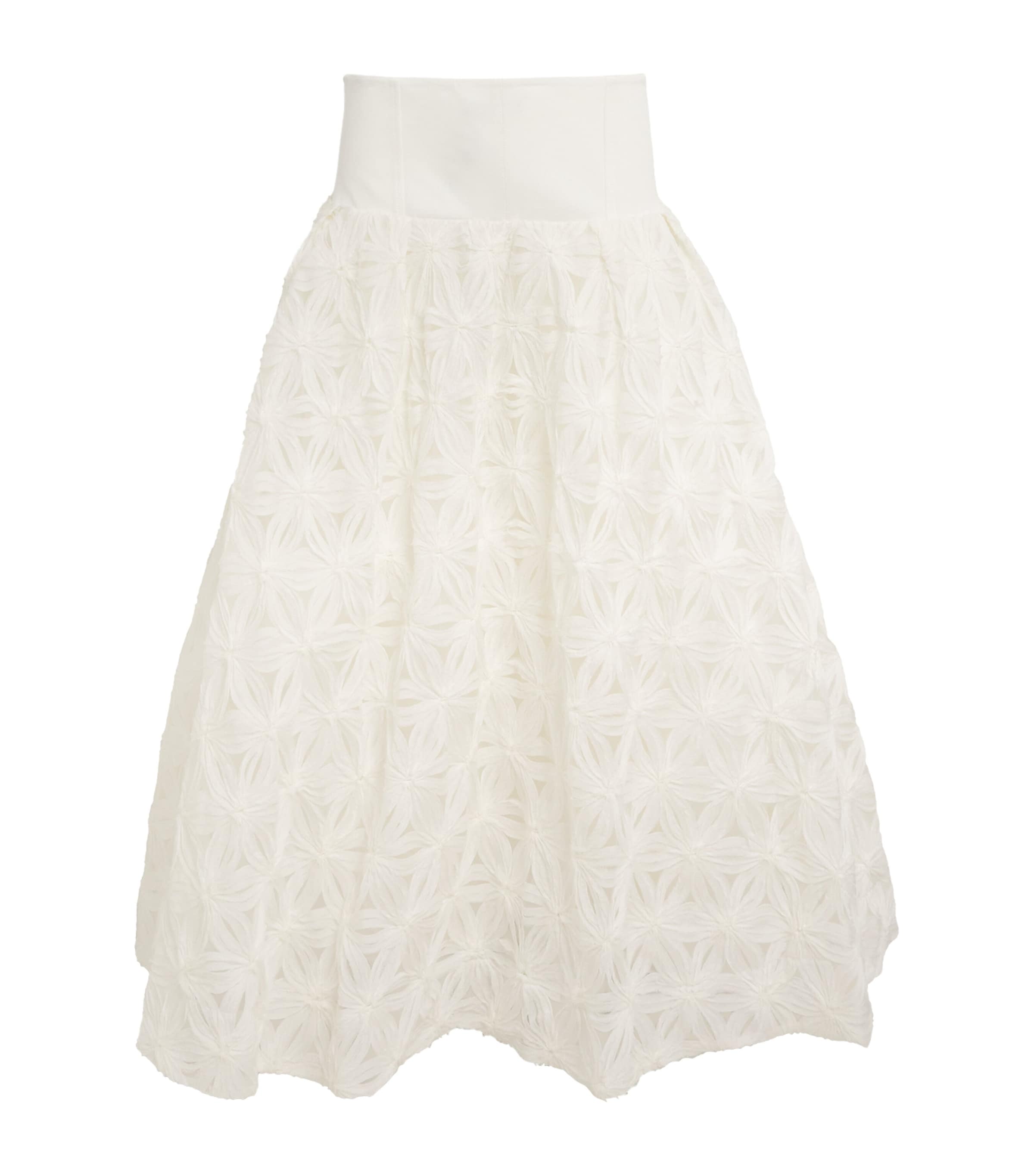 Embroidered Mindy Midi Skirt
