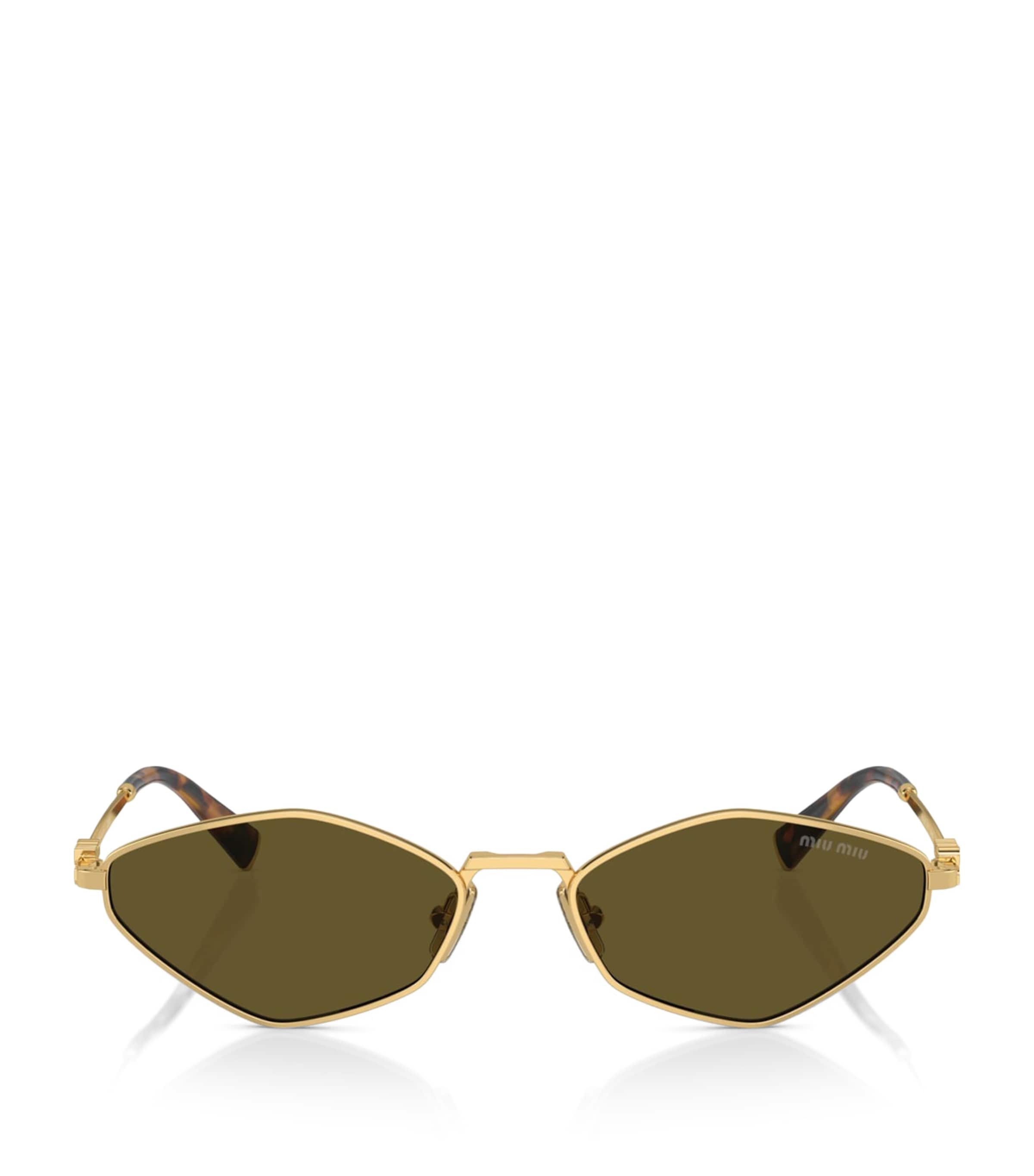 Miu Miu Metal Oval Sunglasses