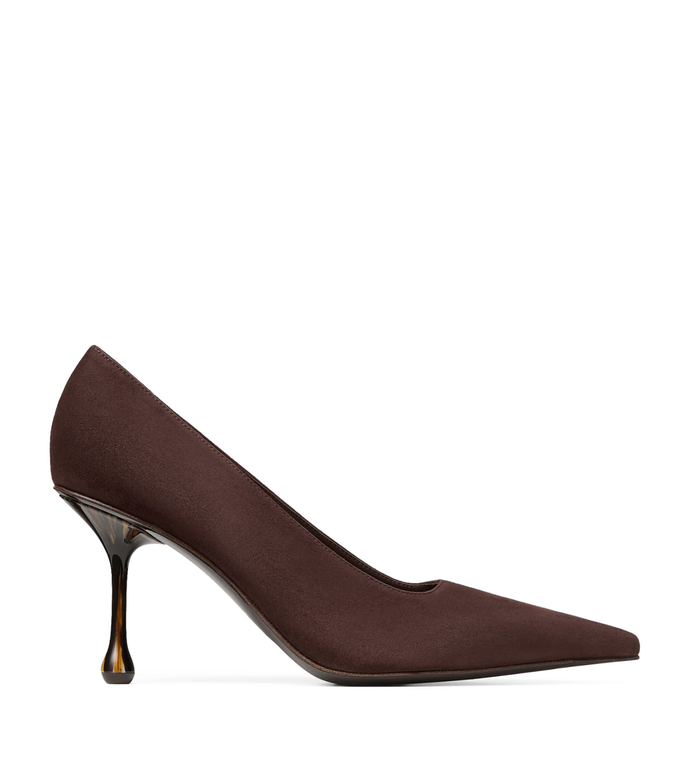 Jimmy Choo Womens Ixia 80 Suede Pumps Chocolate