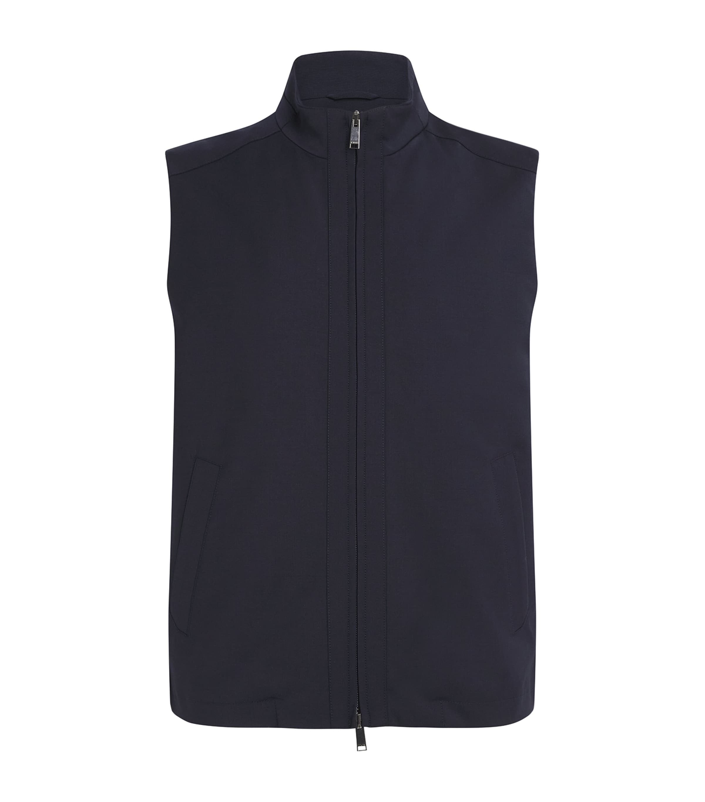 Eton Mens Lana Tech Gilet Navy Blue