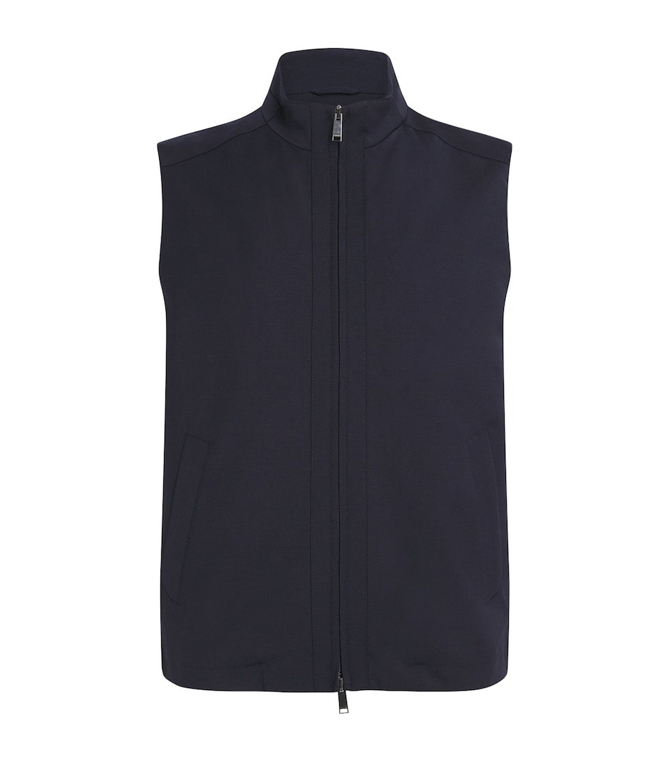 Eton Mens Lana Tech Gilet Navy Blue