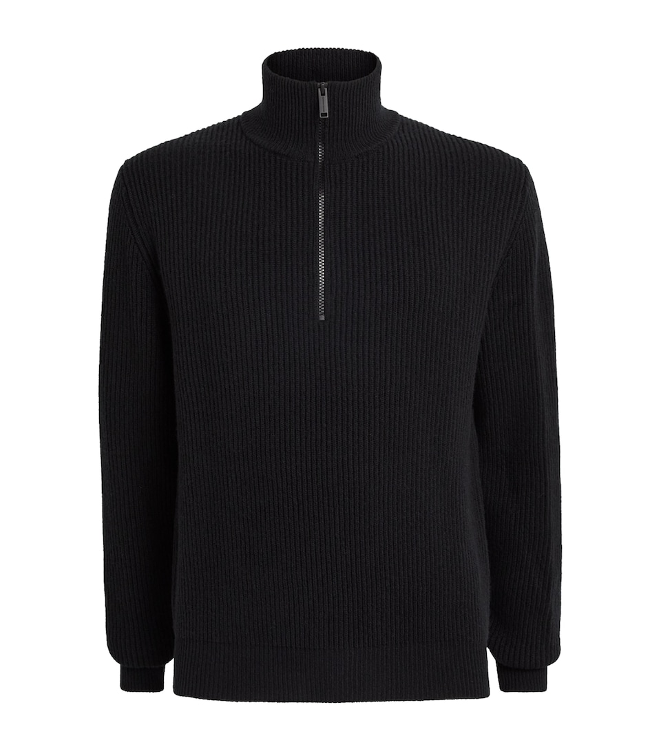 Canada Goose Mens Merino Mckinney Quarter-Zip Sweater Black