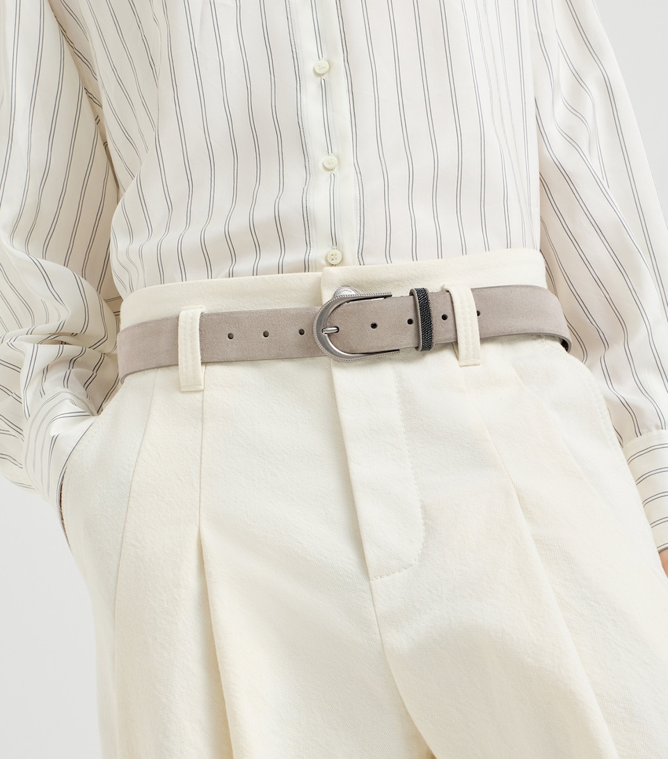 Brunello Cucinelli Sueded Calfskin Belt