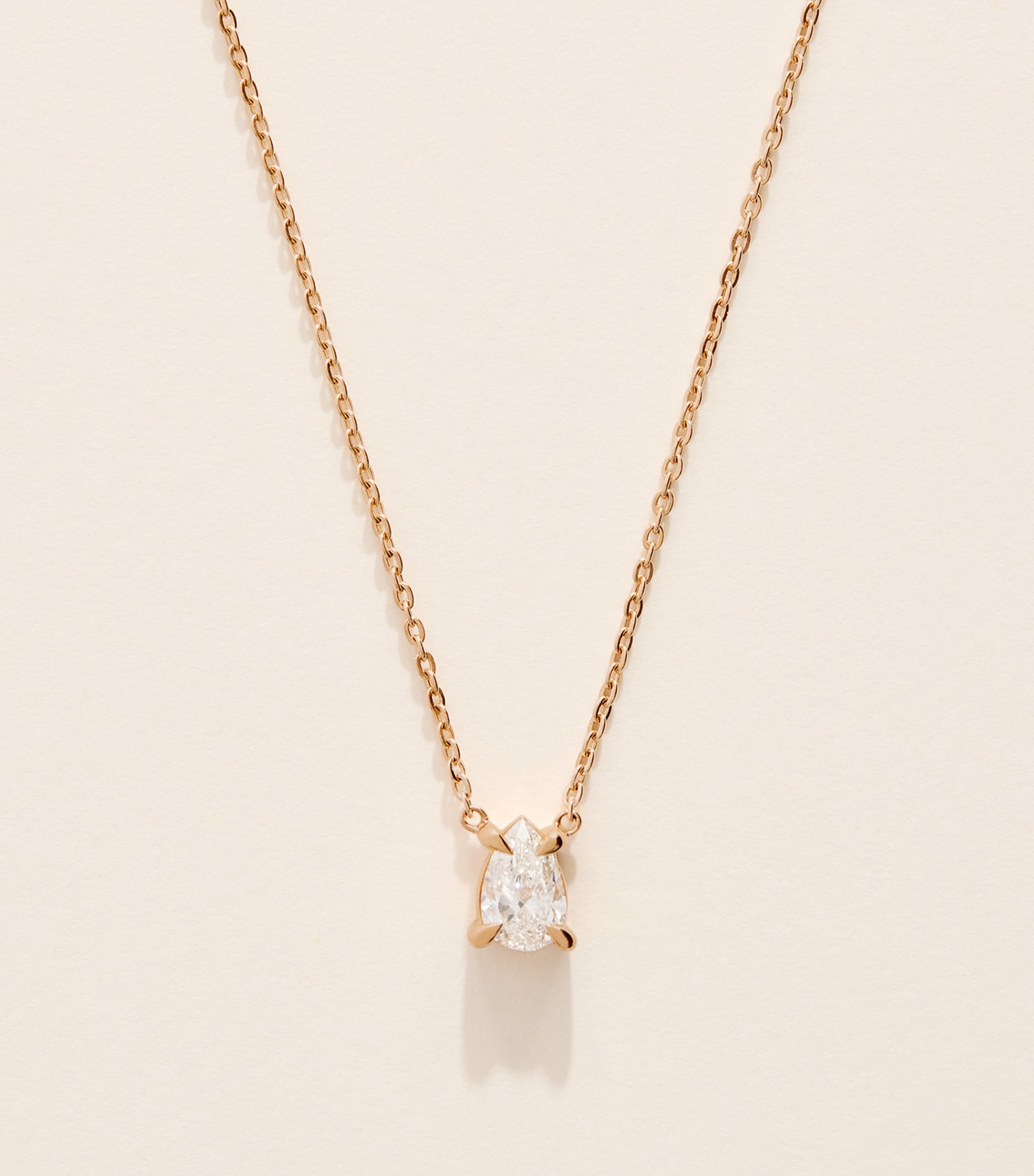 Harrods Rose Gold and Diamond Pendant Necklace (0.75ct) Rose Gold