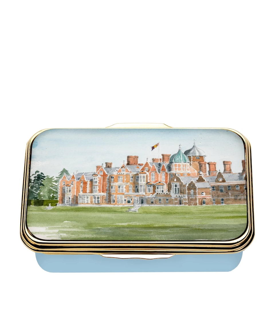 Halcyon Days Enamel Sandringham House Watercolour Box