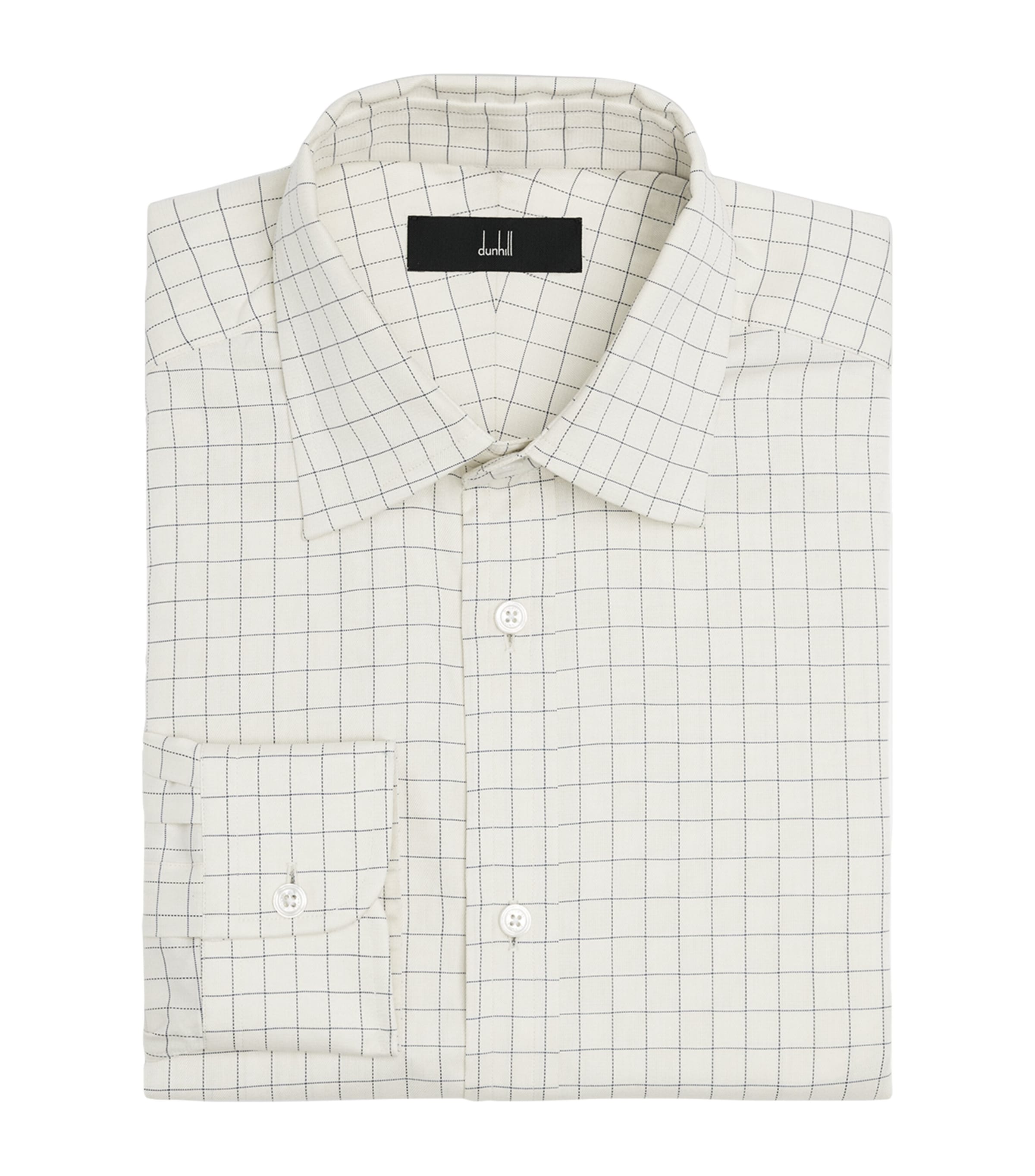 Dunhill Mens Cotton Check Shirt Yellow