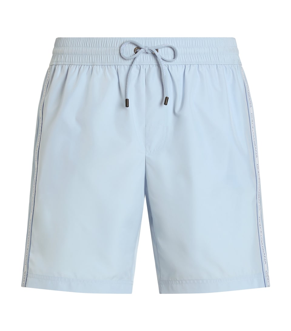 Dolce&Gabbana Mens Mid-Length Swim Shorts Light Blue Lig