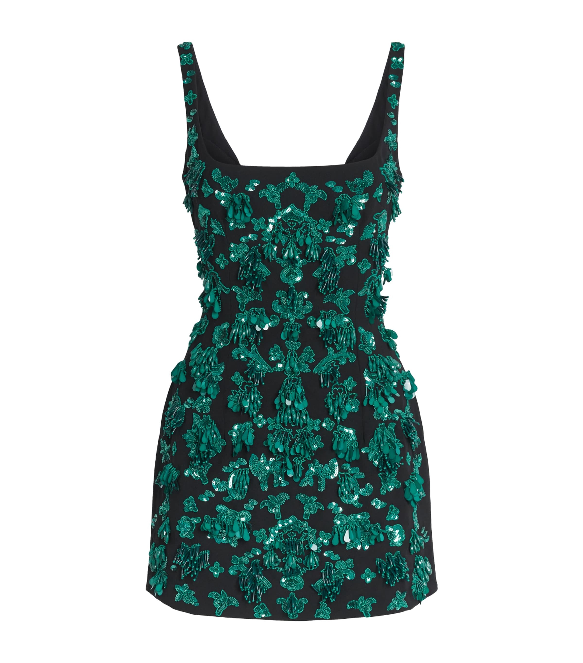 16Arlington Womens Embellished Sior Mini Dress Green/black