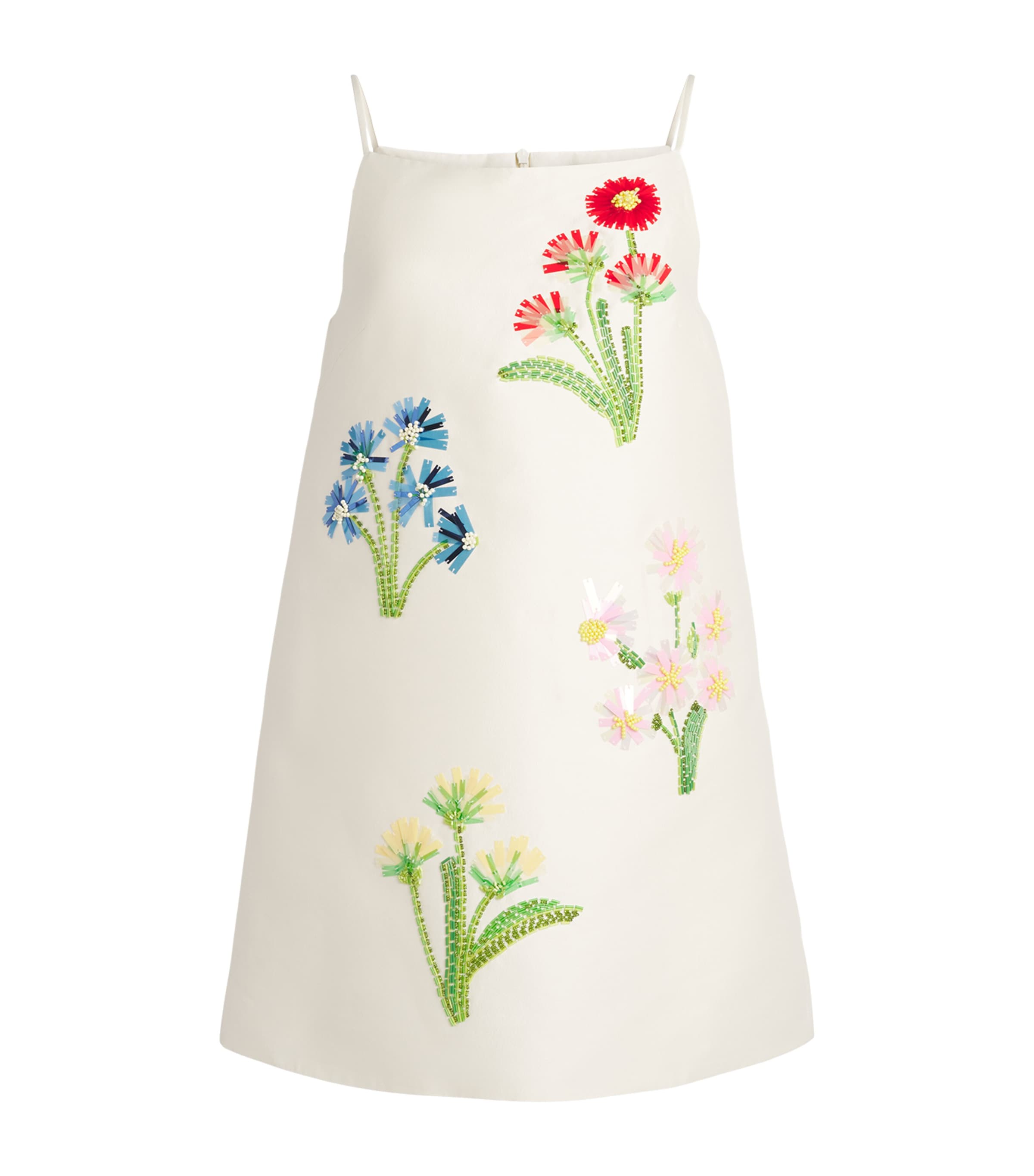 LEO LIN Womens Wool-Silk Leia Mini Dress Wildflower