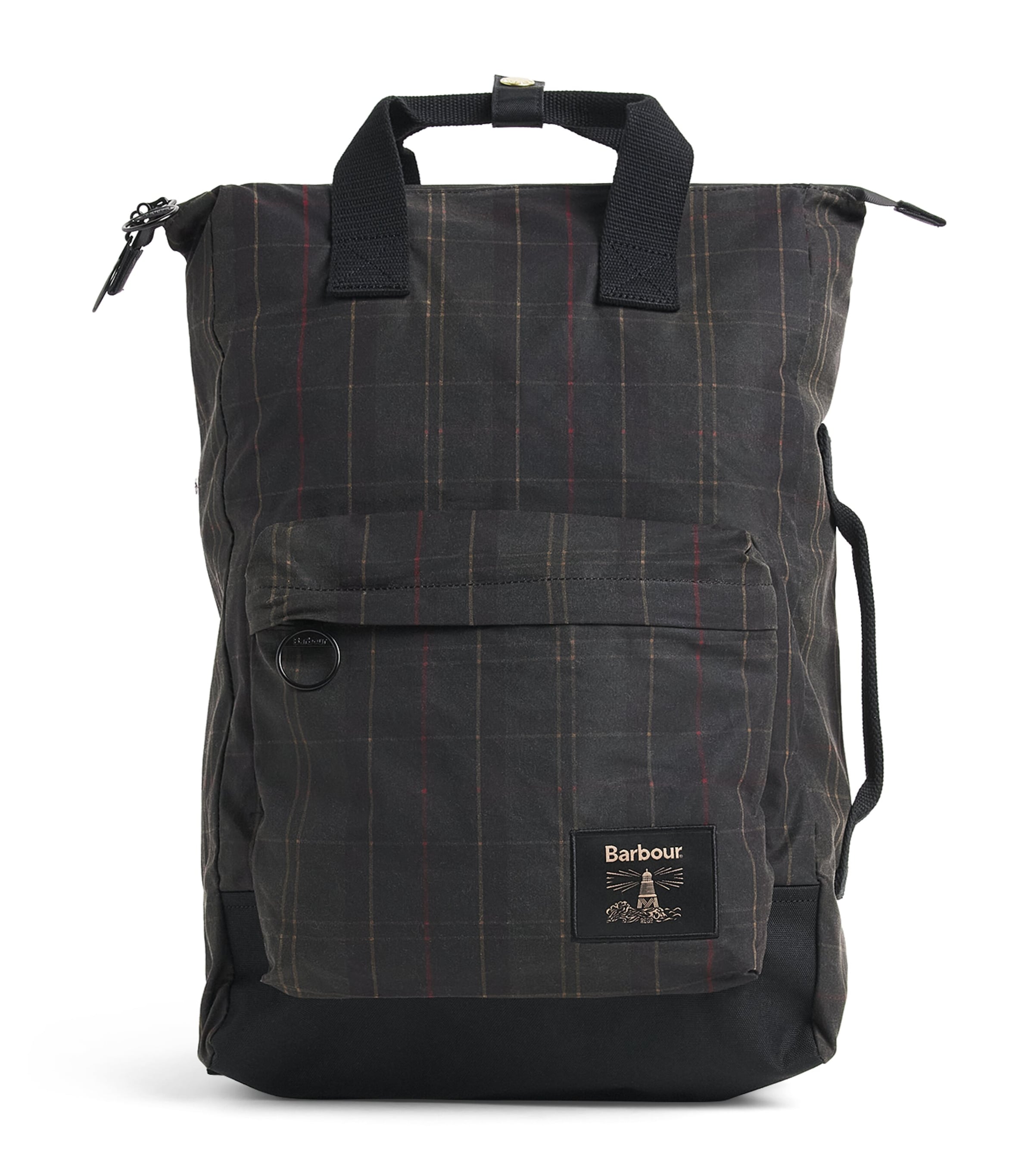 Barbour Waxed Cotton Field Backpack Dark Classic Tartan