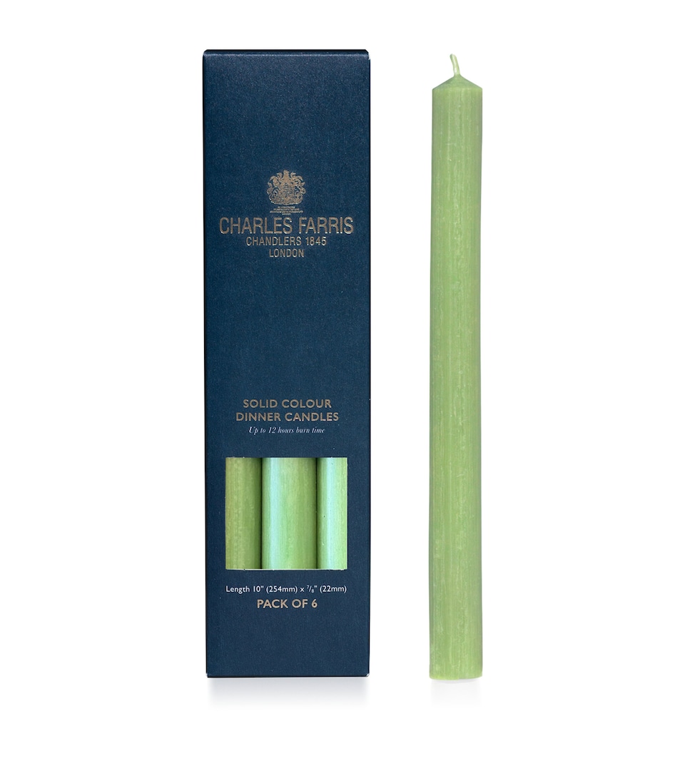 Charles Farris Dinner Candles (Box of 6) Meadow Green