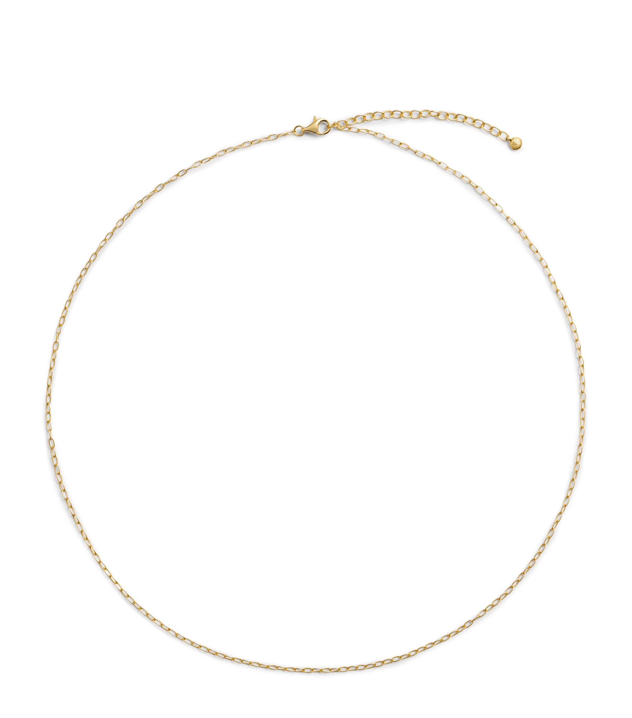 Monica Vinader Gold Vermeil Oval-Link Slim Chain Necklace Gold