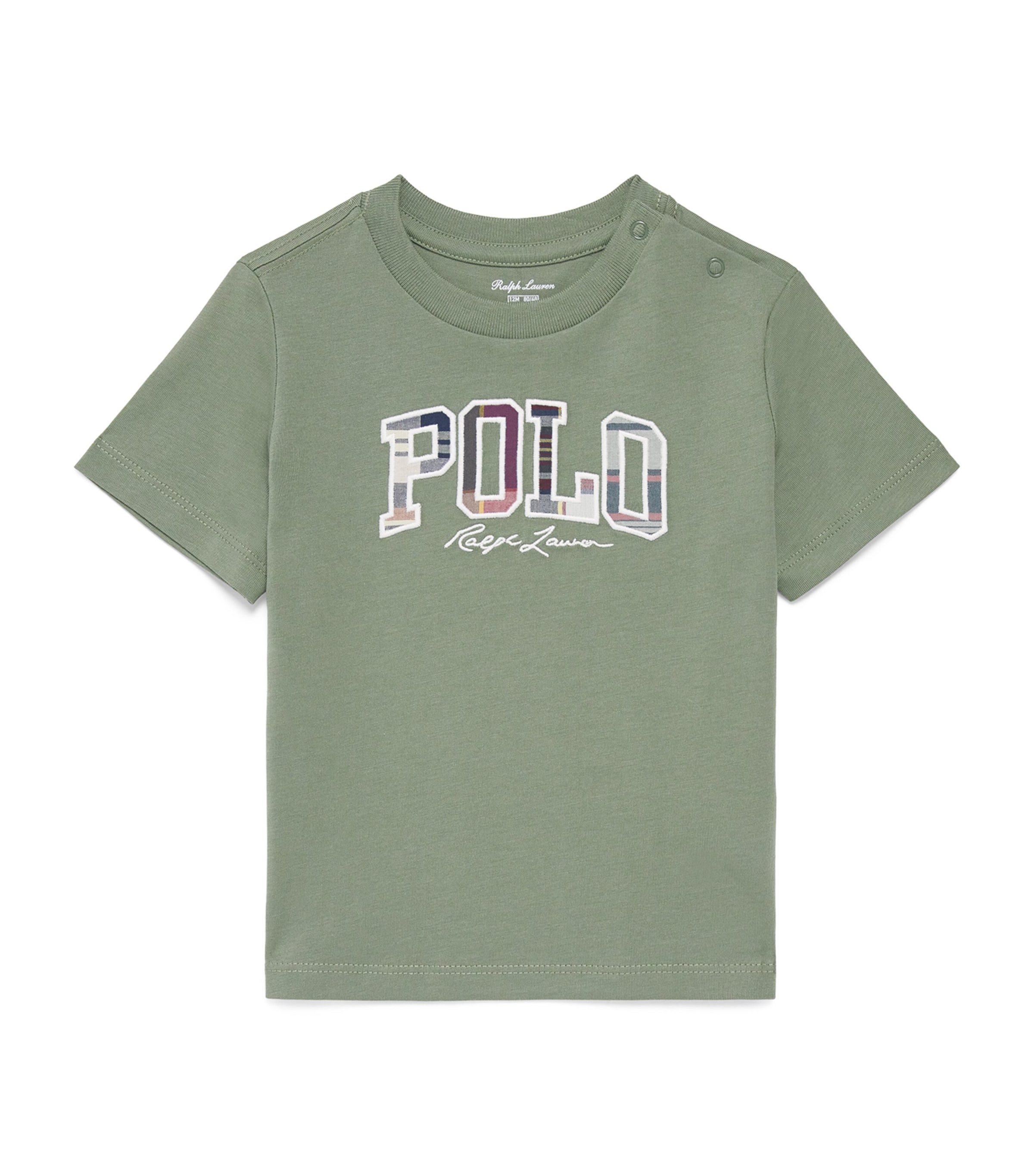 Ralph Lauren Kids Embroidered T-Shirt (3-24 Months) Cargo Green