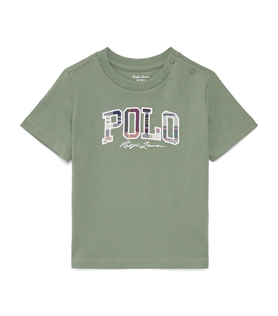 Ralph Lauren Kids Embroidered T-Shirt (3-24 Months) Cargo Green