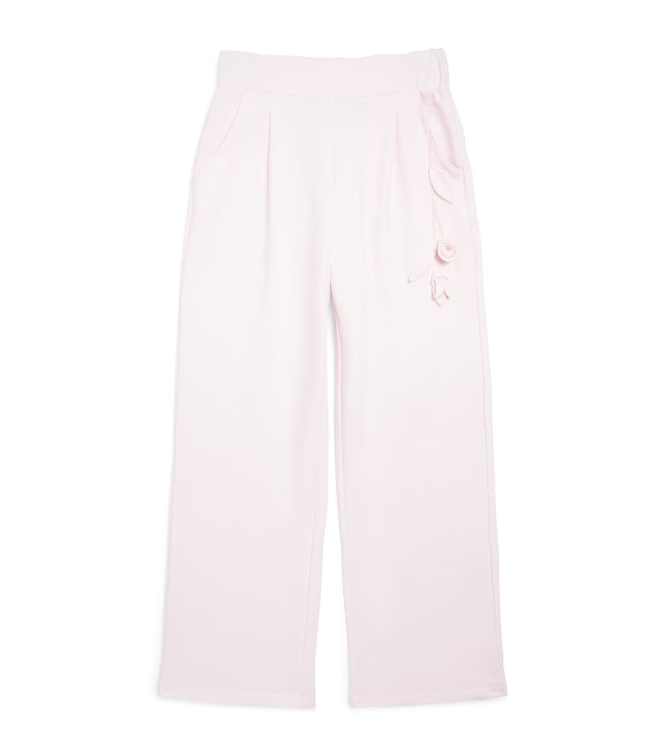 Monnalisa Cotton-Blend Appliqué Culottes (4-14 Years) Rosa Antico