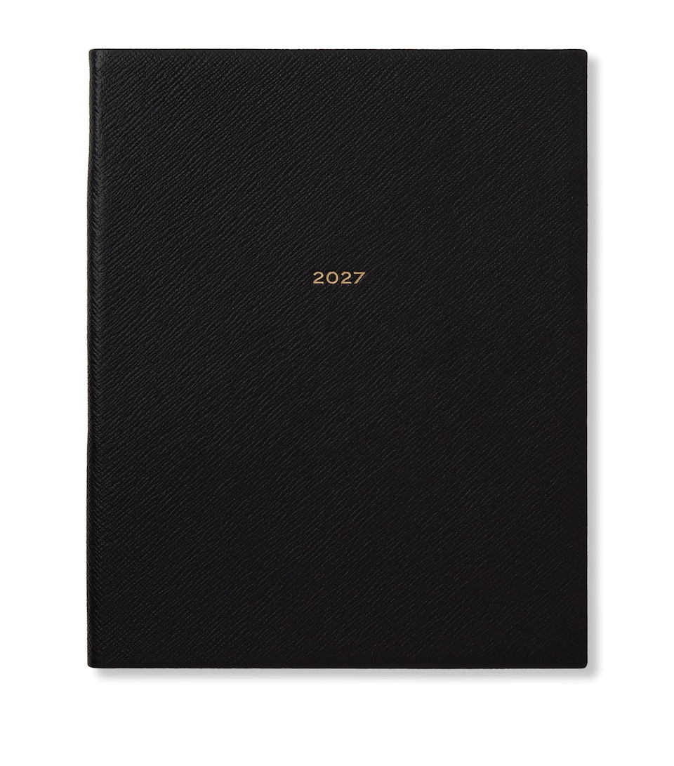 Smythson Leather Portobello Weekly Diary 2027 Black