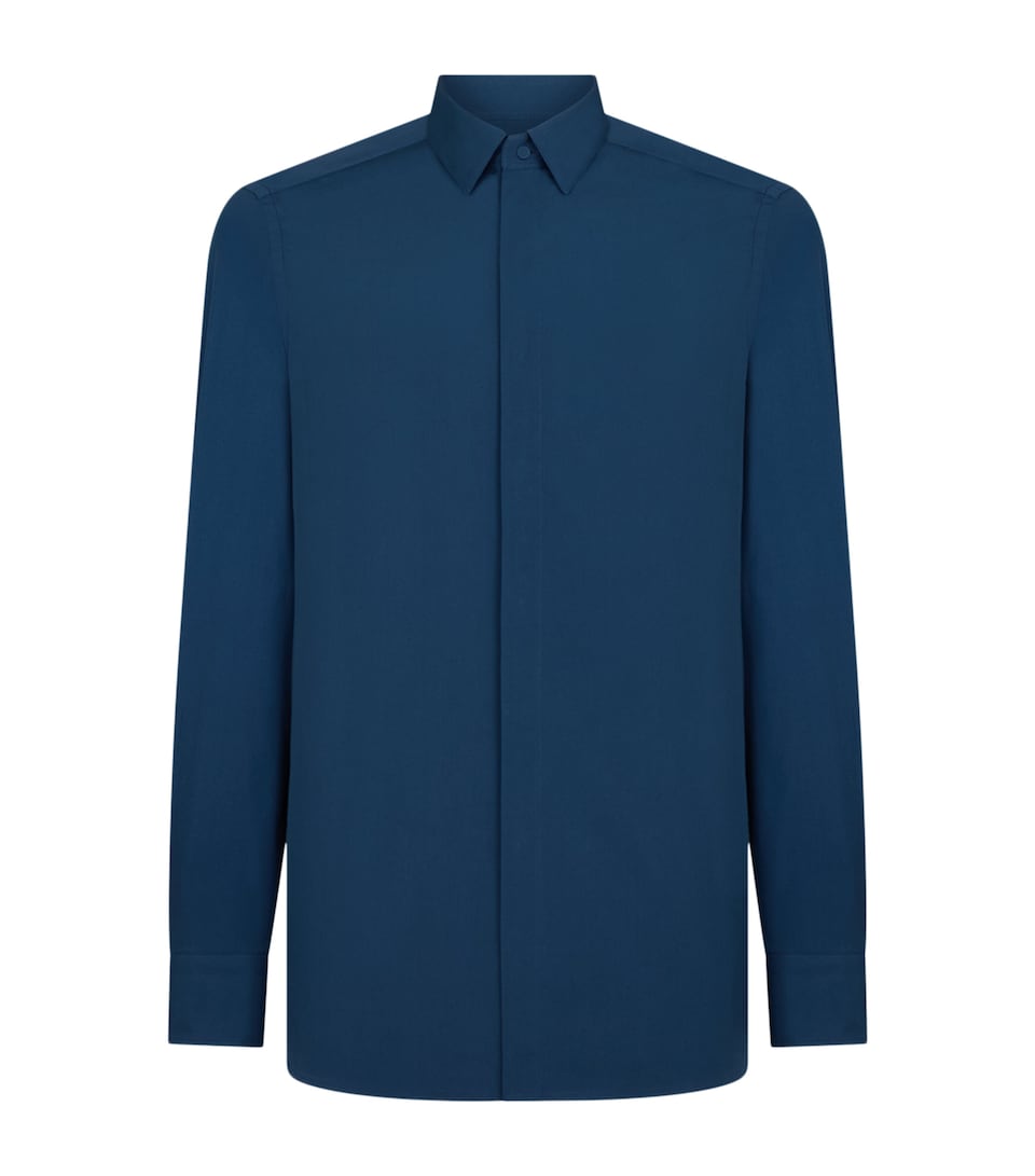 Cotton Poplin Long-Sleeve Shirt