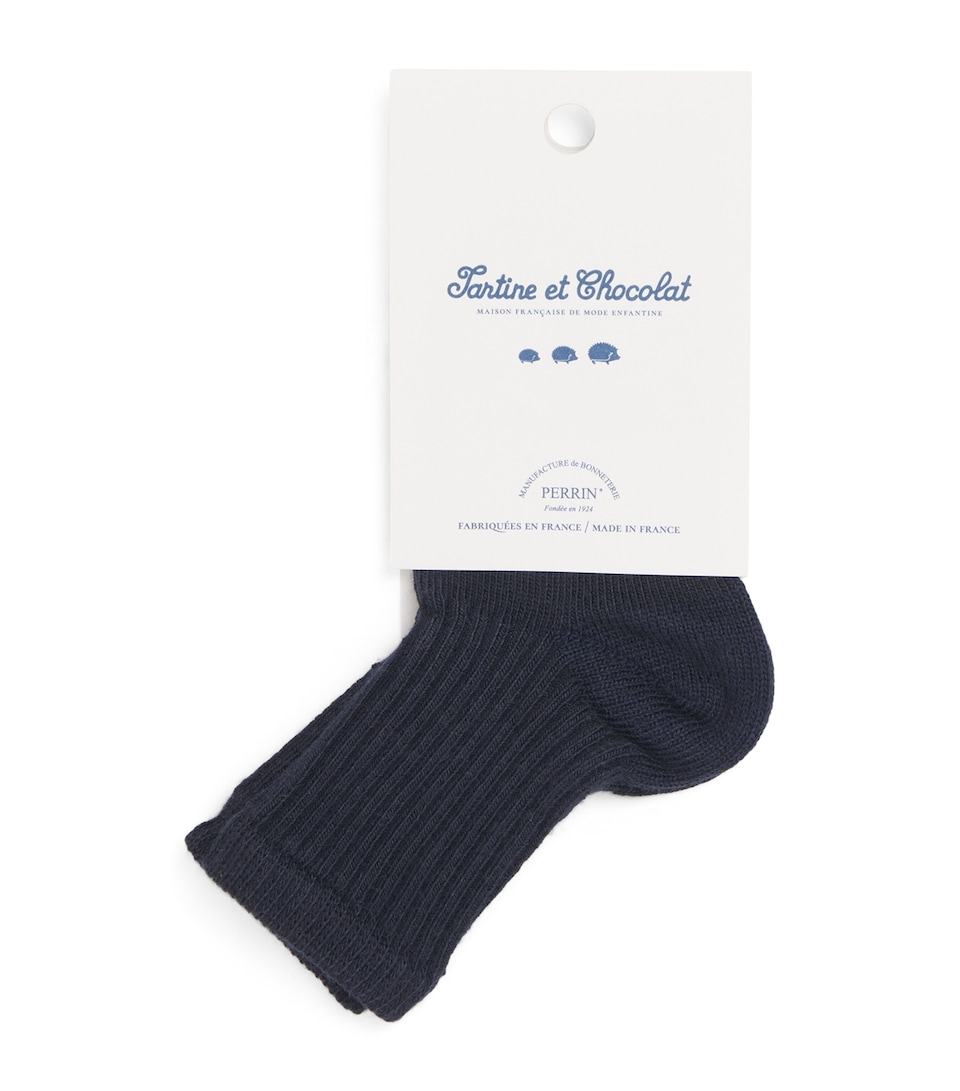 Tartine et Chocolat Ribbed Ankle Socks Marine