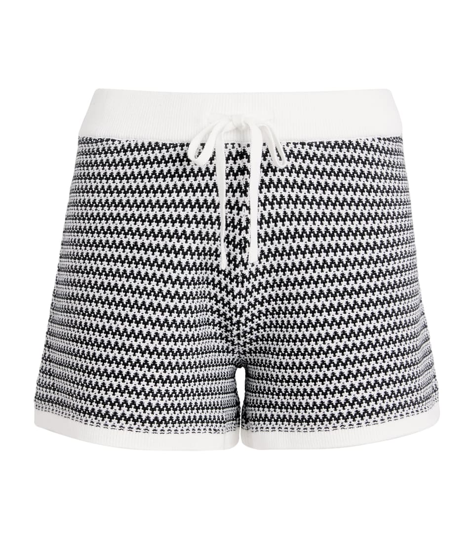 Varley Womens Cotton Knitted Villiers Shorts Snow White / Black