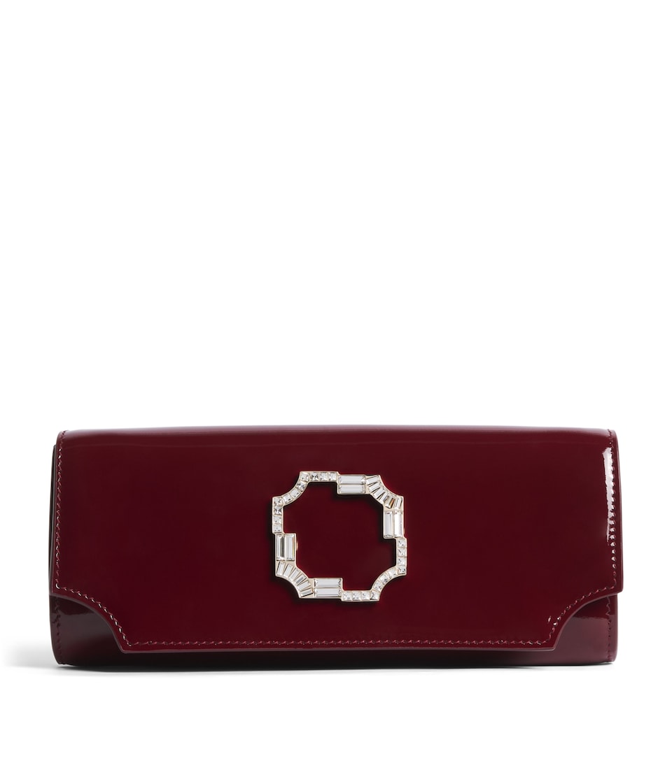 Malone Souliers Patent Leather Vivien Clutch Bag Rosewood
