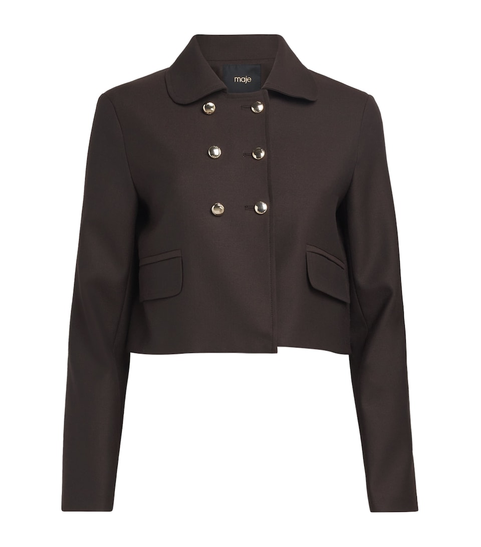 Double-Breasted Cropped Jacket