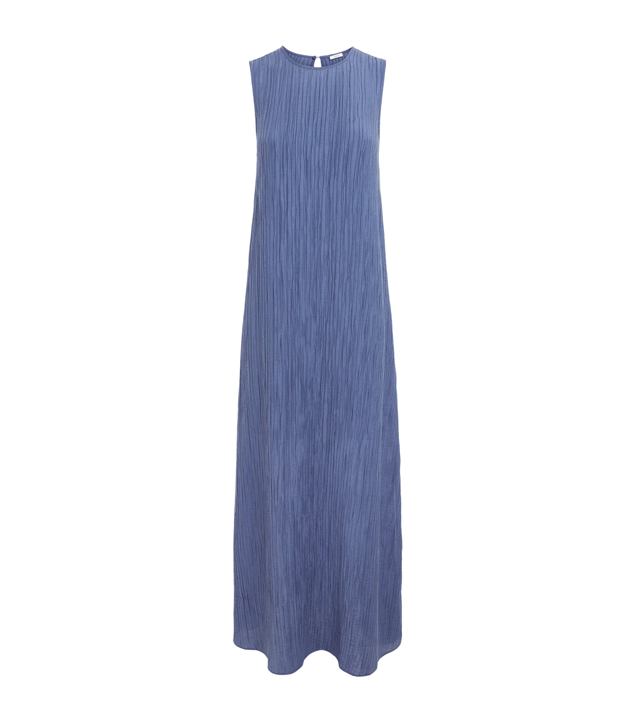 Joseph Womens Crinkle-Effect Dion Maxi Dress Mineral