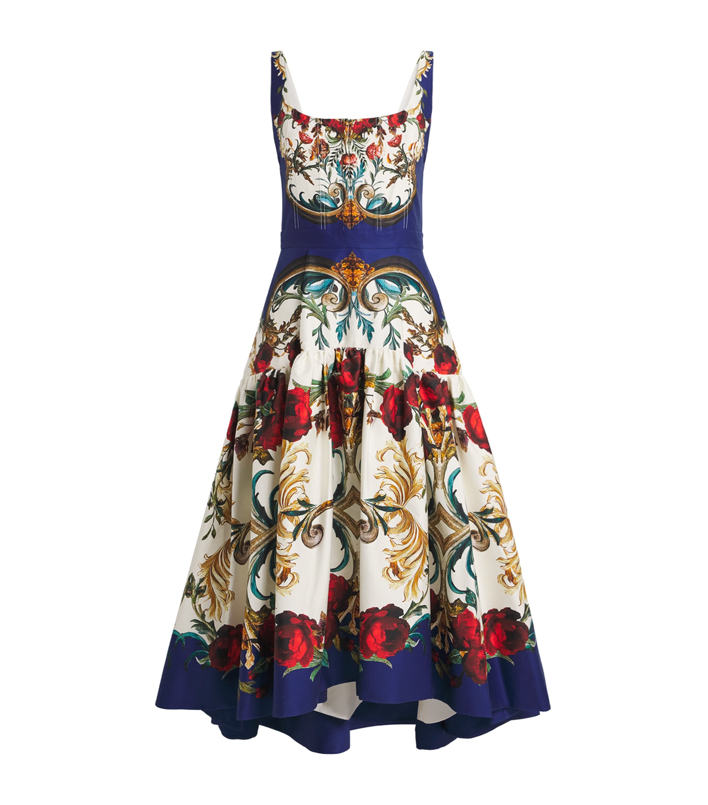 Stretch-Cotton Diana Midi Dress