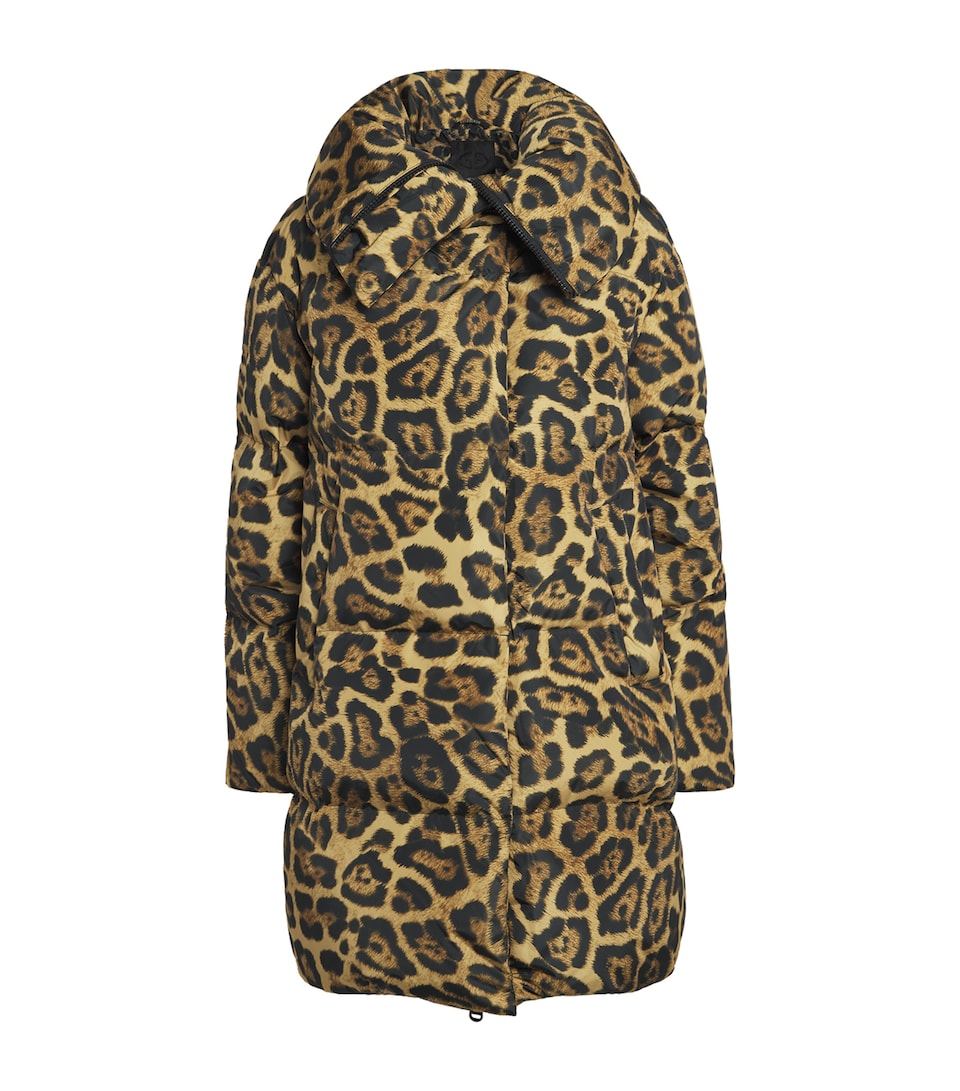 Down Jaguar Print Zosha Puffer Jacket