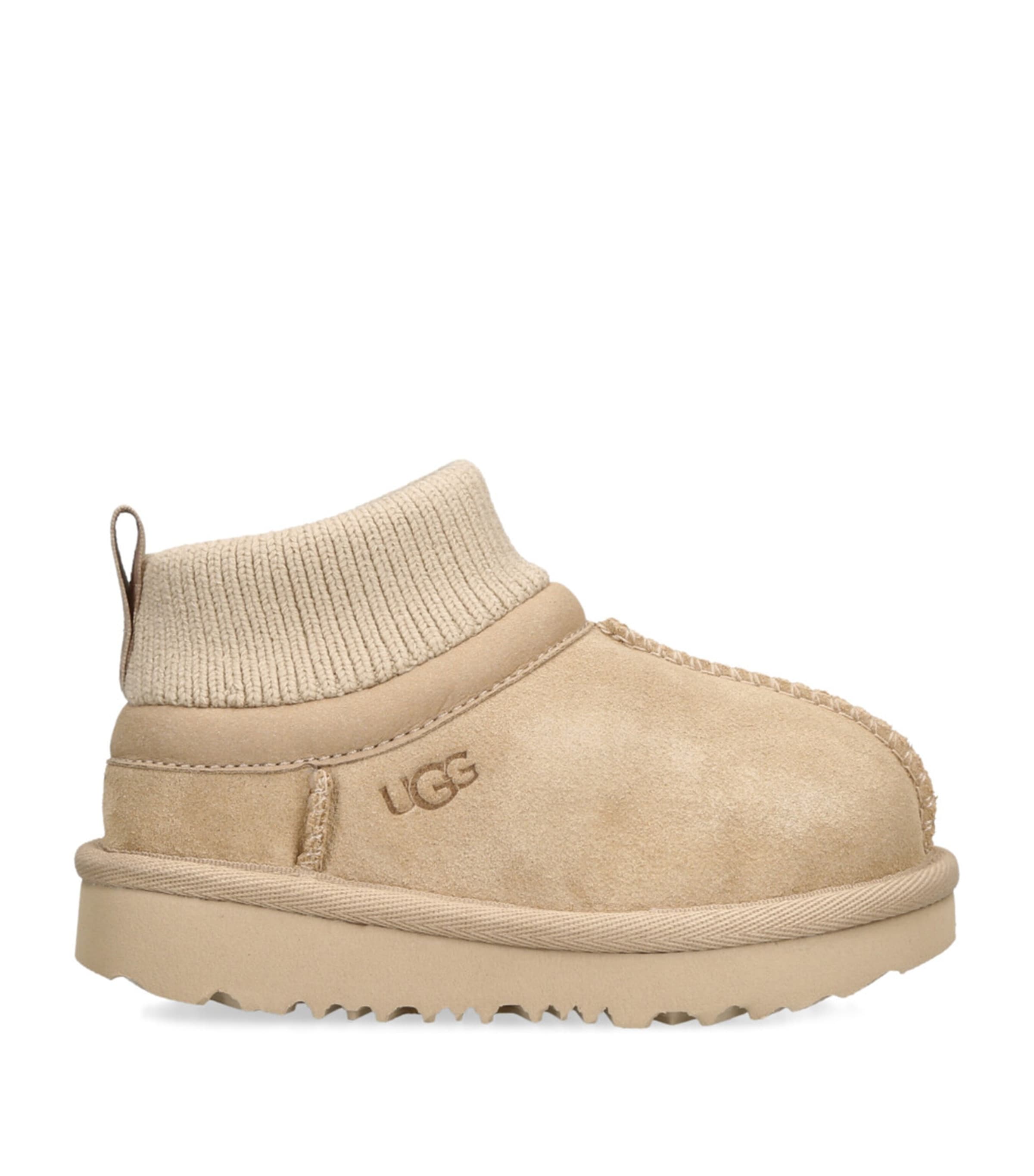 UGG Kids Stretch-Cuff Classic Ultra Boots Beige