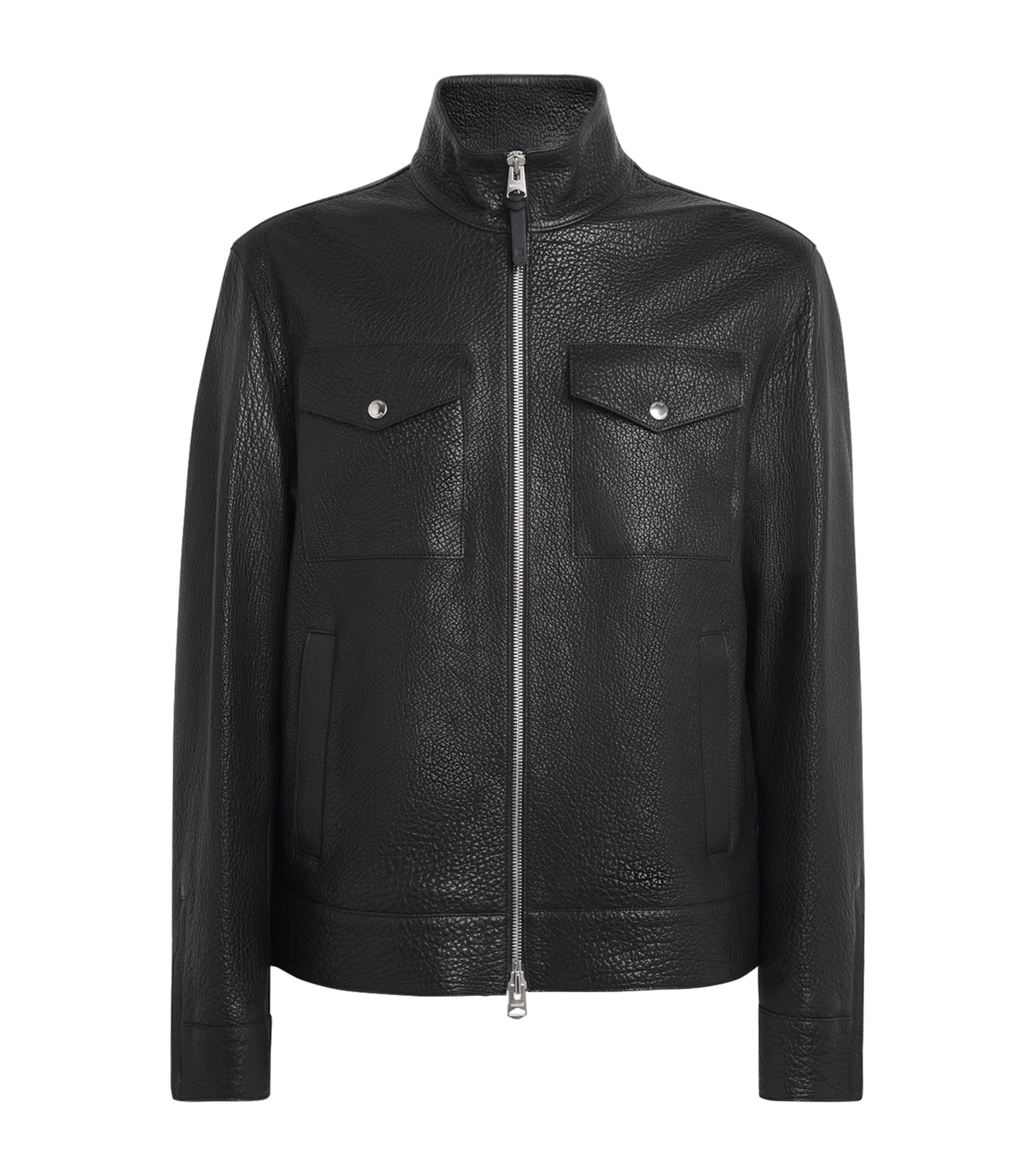 Mackage Mens Grained Otto Leather Jacket Black