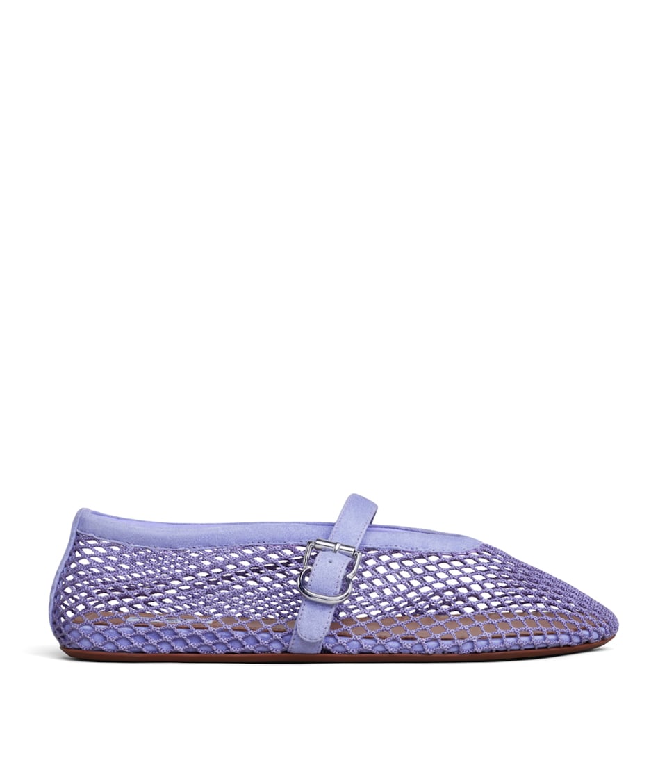 Alaïa Mesh Ballet Flats Lilas