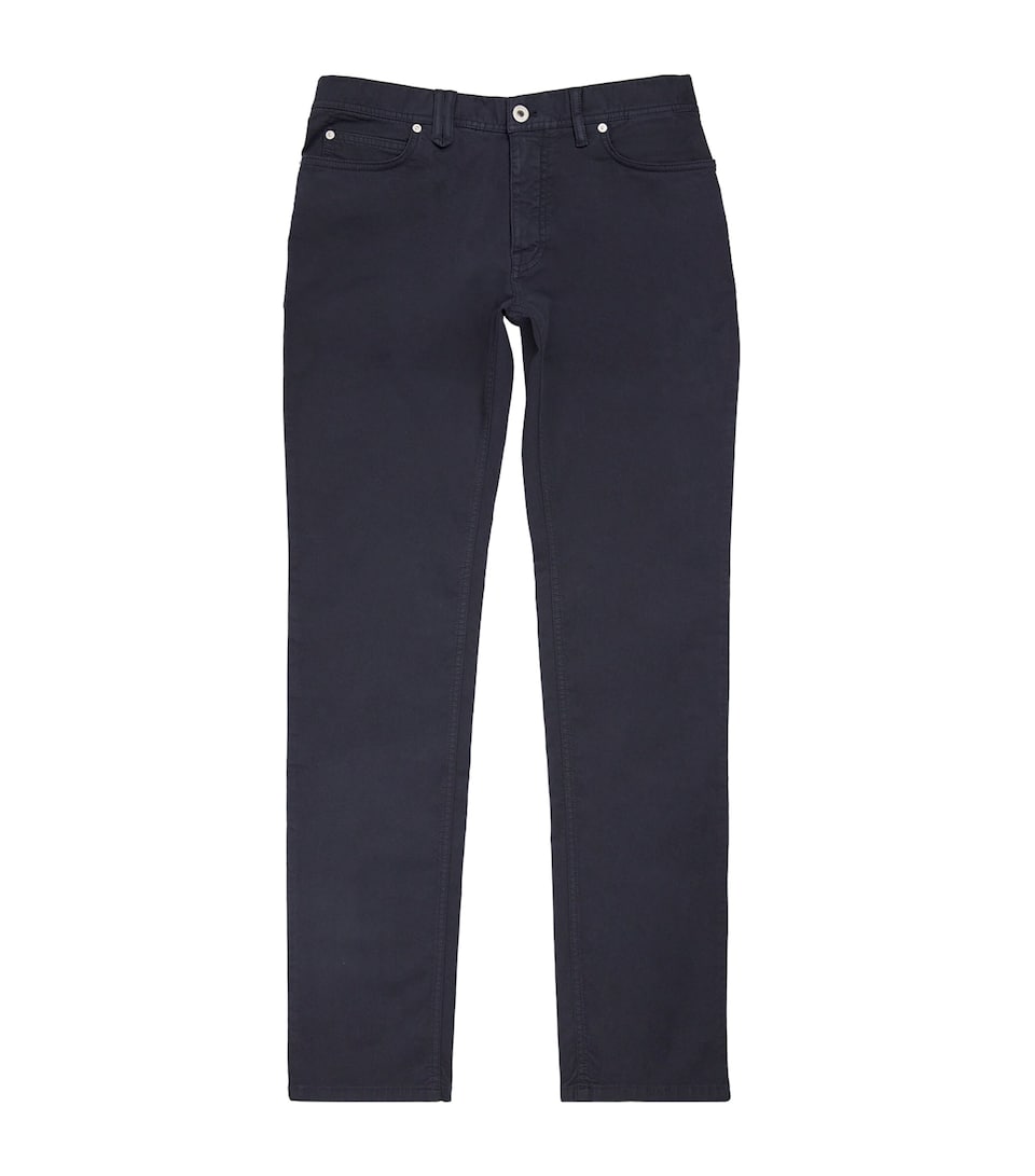 Brioni Mens Stretch-Cotton Straight Chamonix Jeans