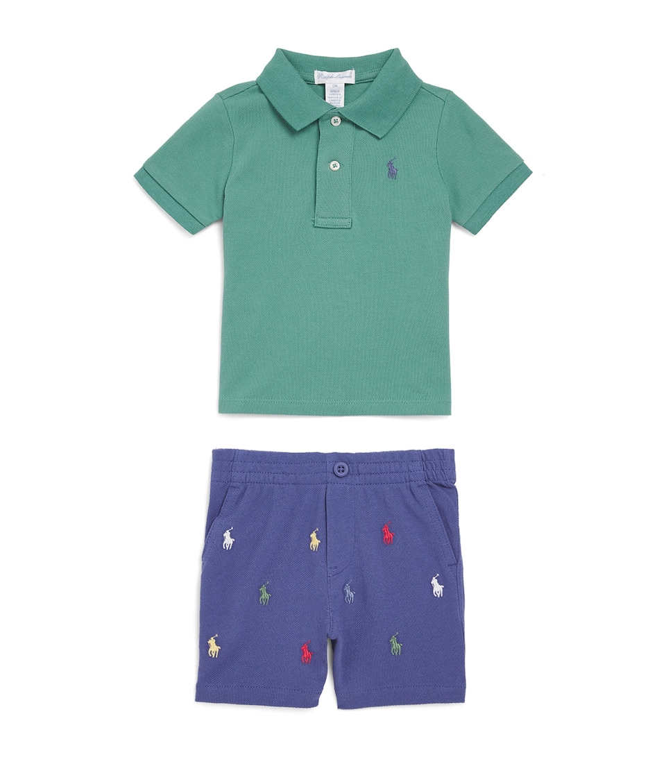Cotton Polo Shirt and Shorts Set (3-12 Months)