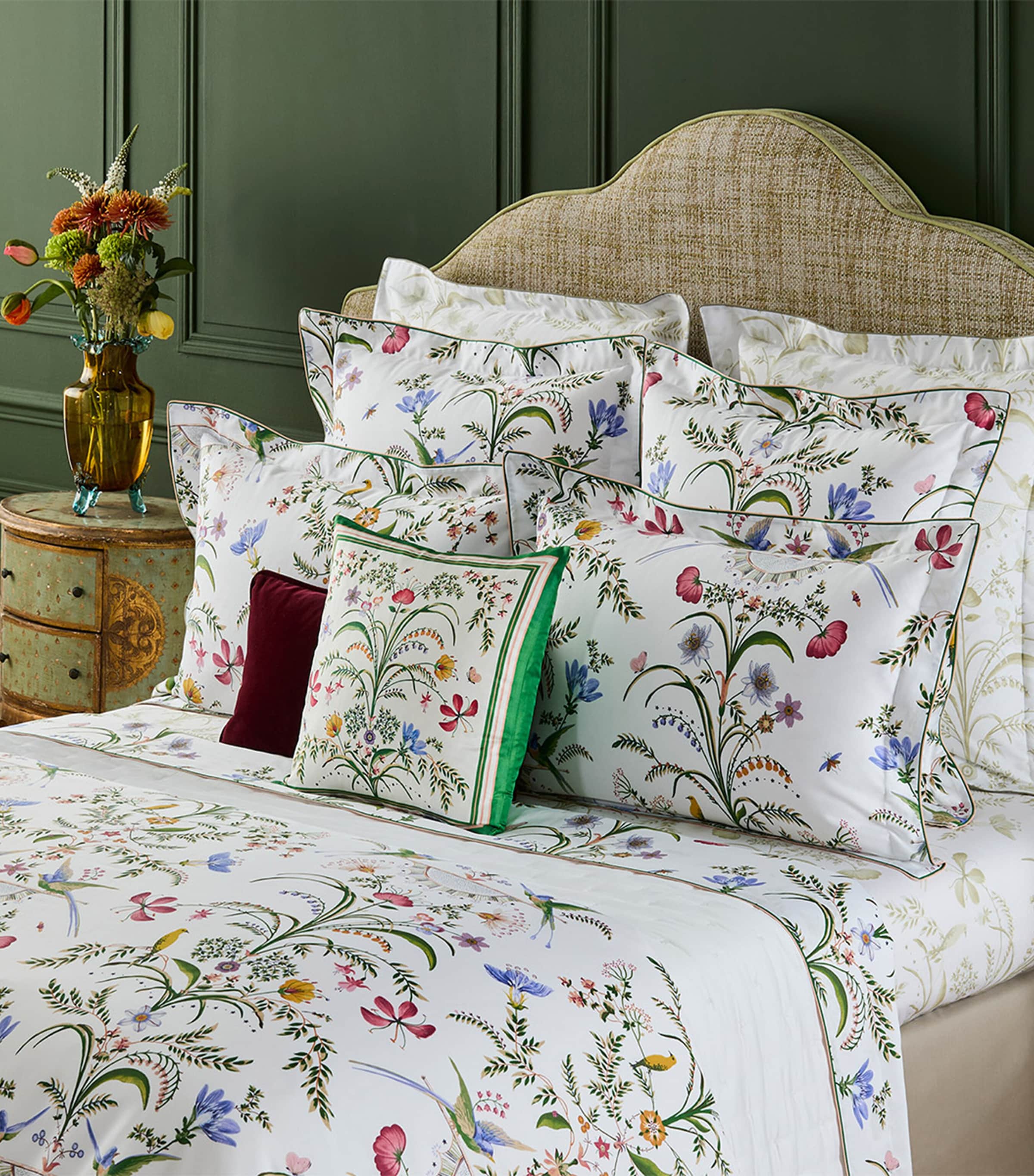 Yves Delorme Organic Cotton Botanic Super King Fitted Sheet (180cm x 200cm)
