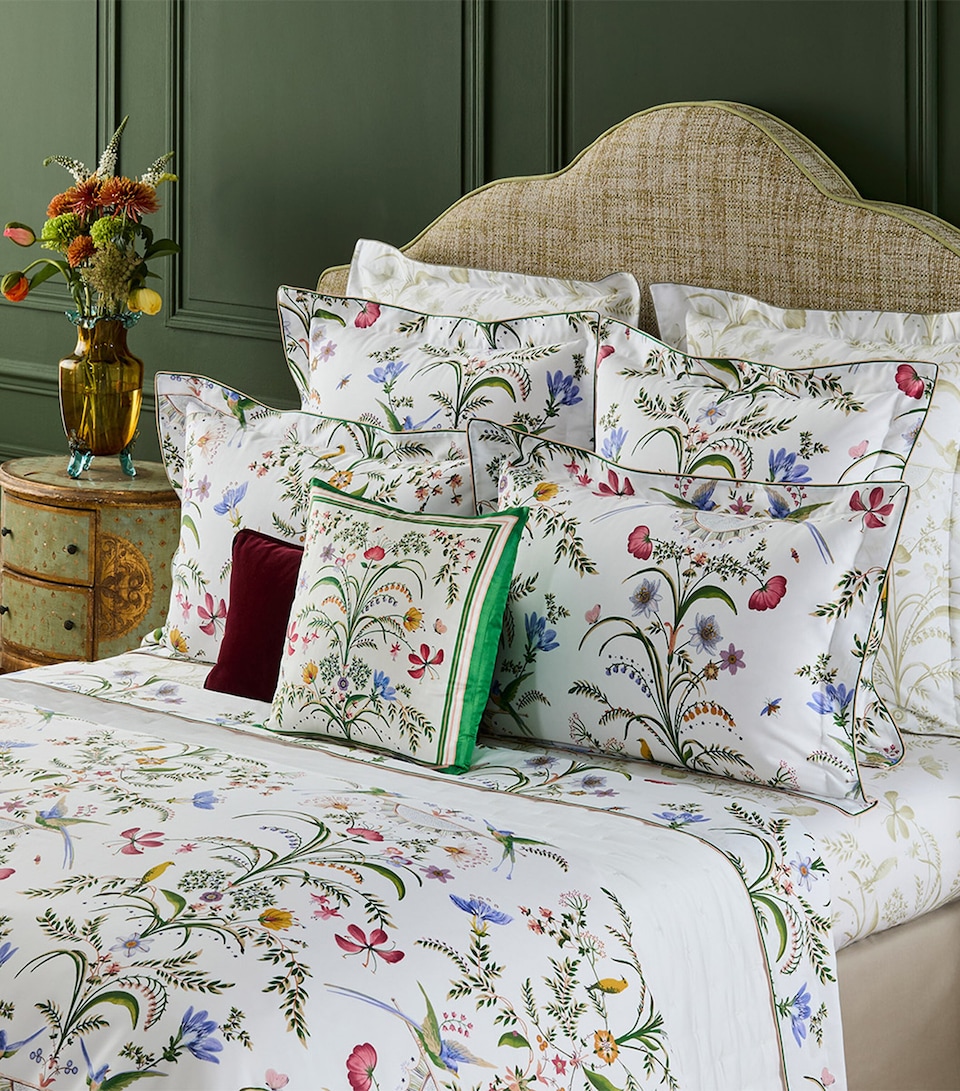 Yves Delorme Organic Cotton Botanic Super King Fitted Sheet (180cm x 200cm)