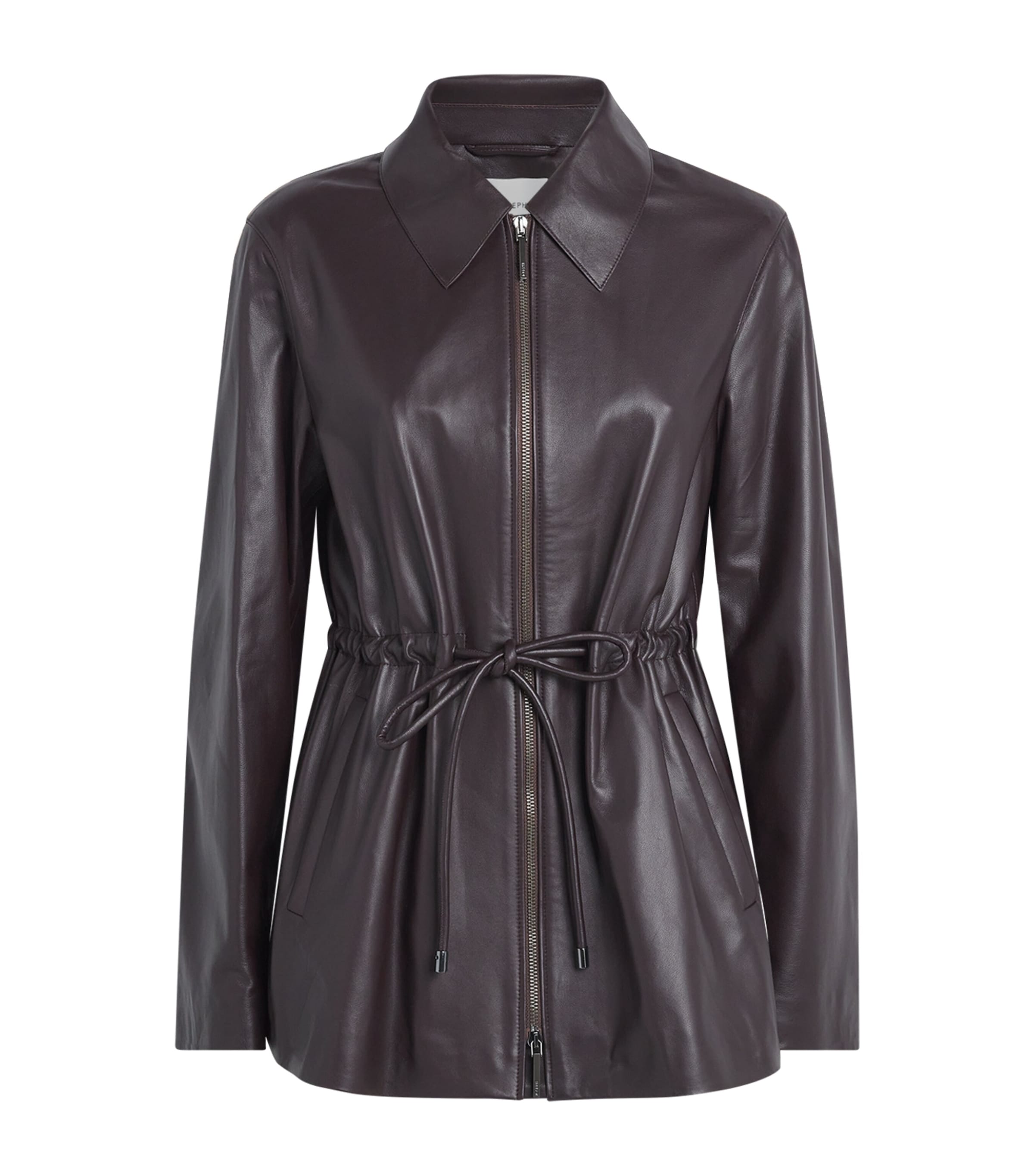Joseph Womens Nappa Lambskin Tullia Jacket Mahogany