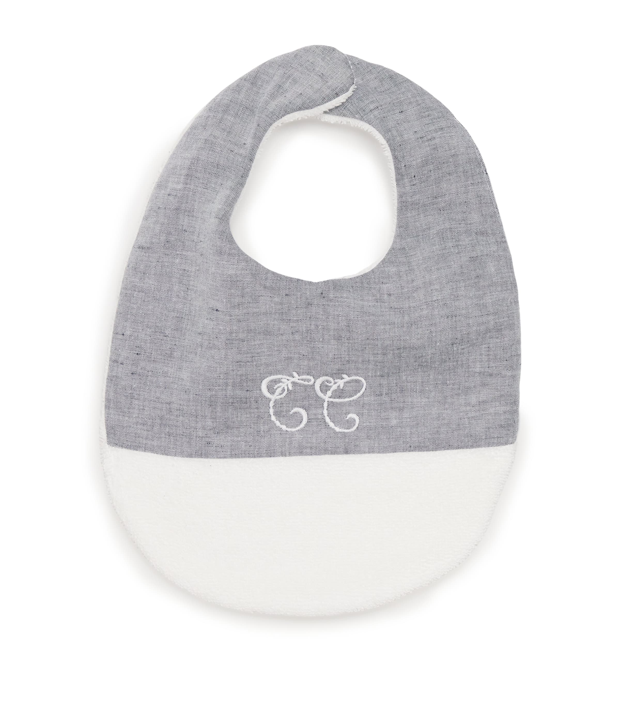 Towelling-Trim Embroidered Bib