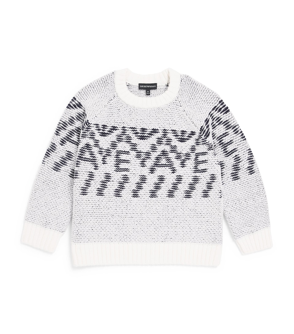 Emporio Armani Kids Jacquard Sweater (4-16 Years) Fant.blu