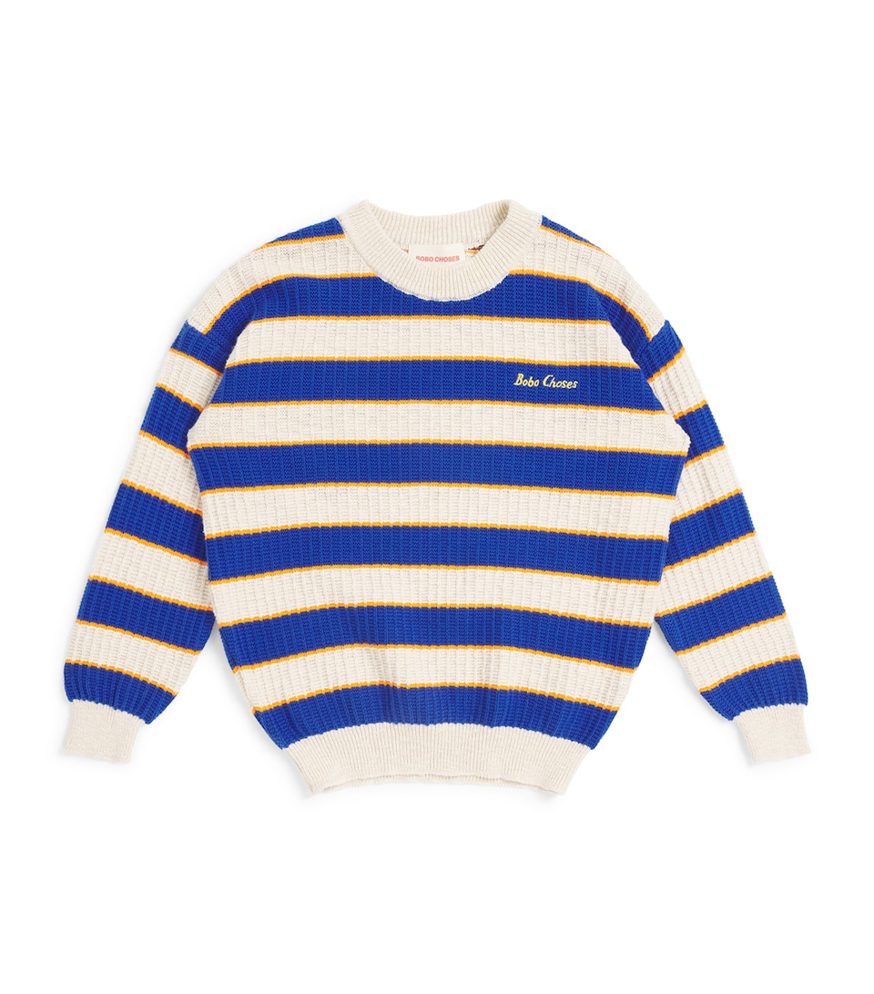 Cotton Stripe Logo Sweater (6-7 Years)