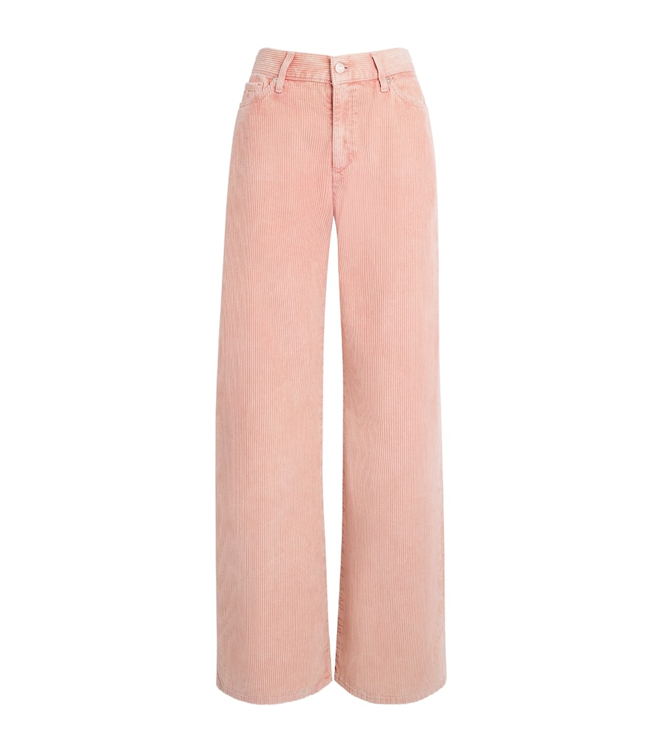 7 For All Mankind Womens Corduroy Lotta Wide-Leg Trousers Blushing