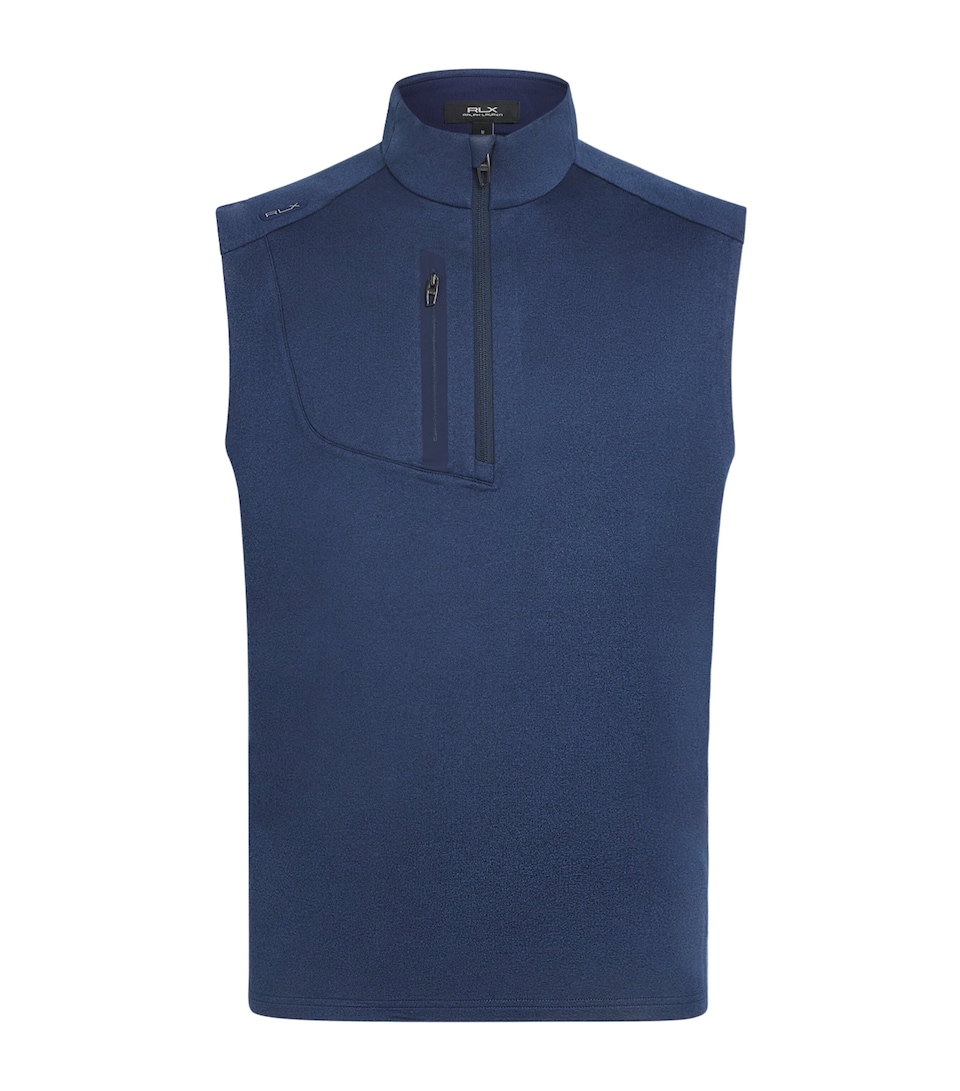 RLX Ralph Lauren Mens Half-Zip Gilet Spring Navy Heather
