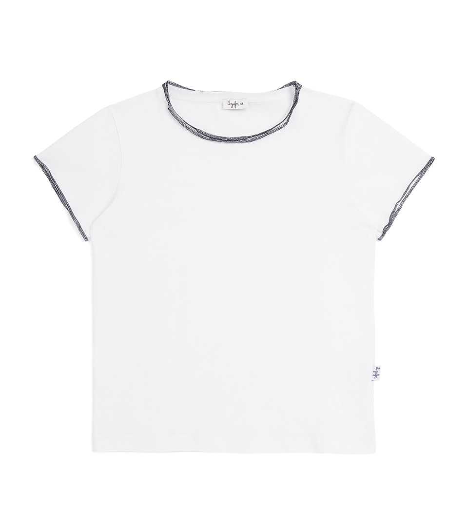 Stretch-Cotton Contrast Hem T-Shirt (3-12 Years)