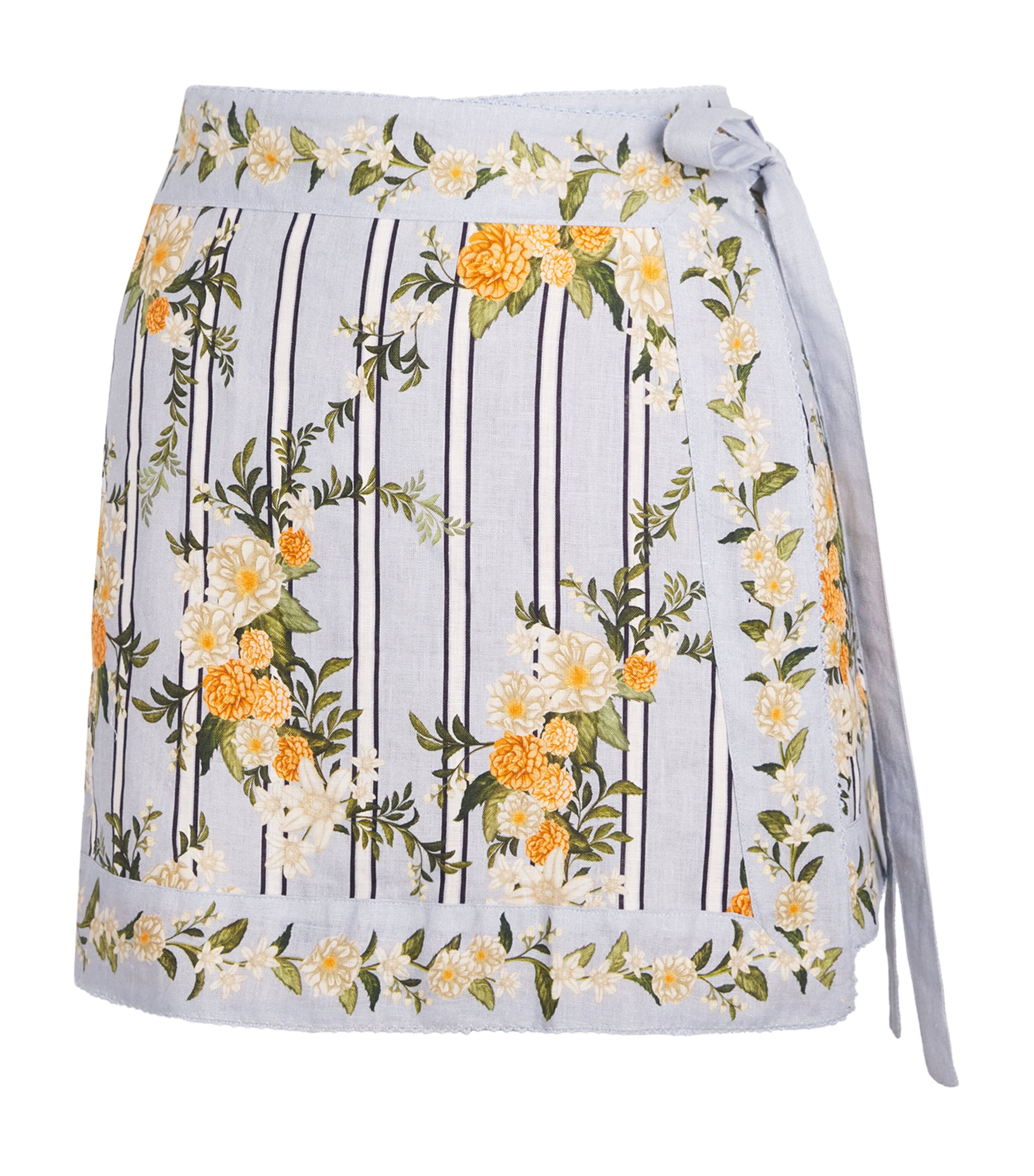 Agua By Agua Bendita Womens Linen Floral Luna Valle Mini Pareo