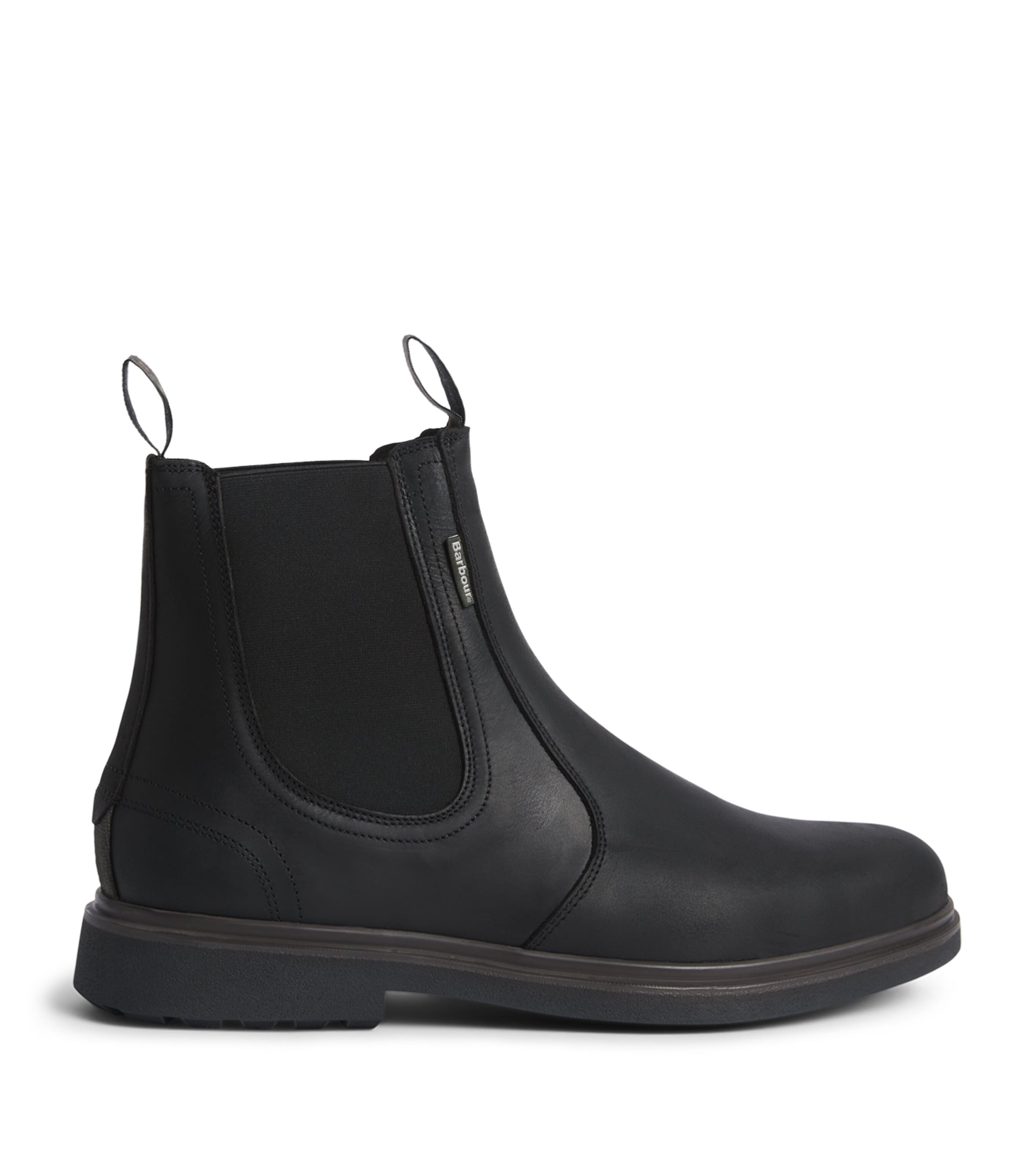 Barbour Leather Hale Chelsea Boots Black