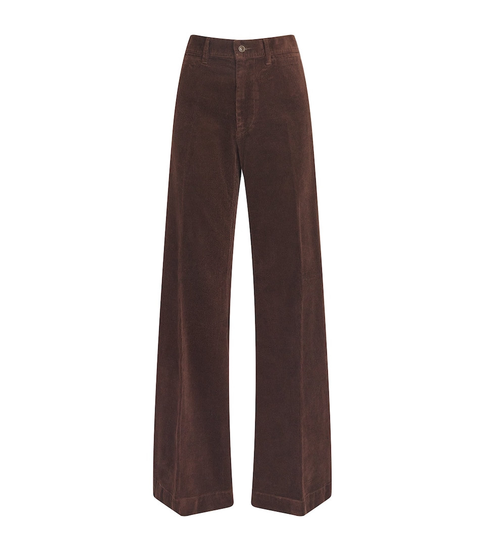 Polo Ralph Lauren Womens Corduroy Beaton Flare Trousers Brown