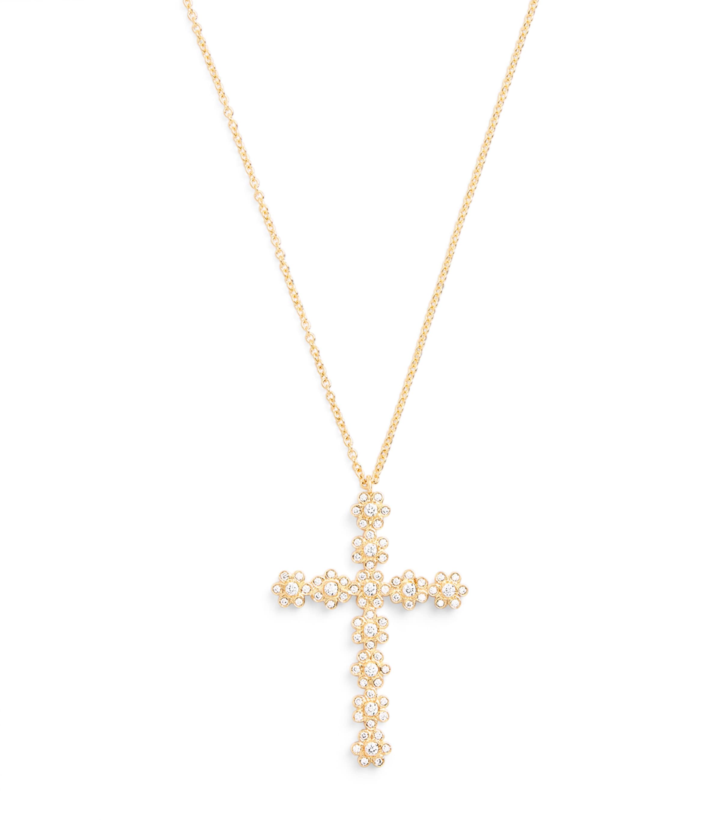 Yellow Gold and Diamond Fleur de Pernille Necklace