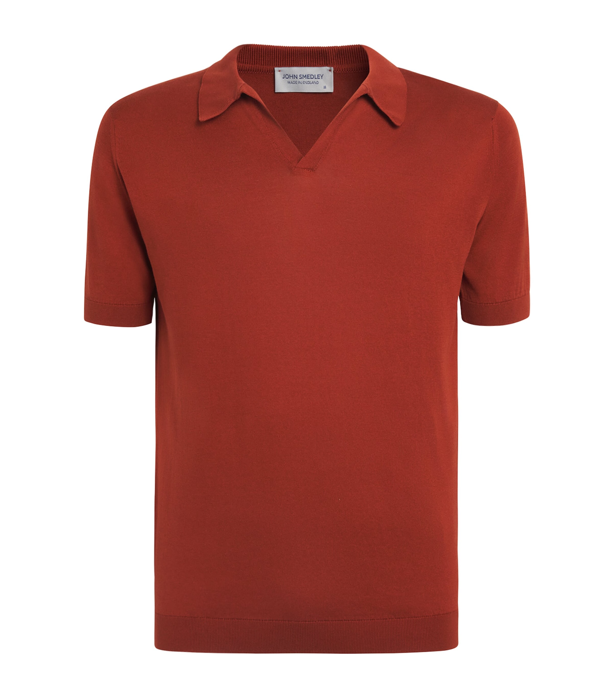 John Smedley Mens Sea Island Cotton Noah Polo Shirt Rooibos