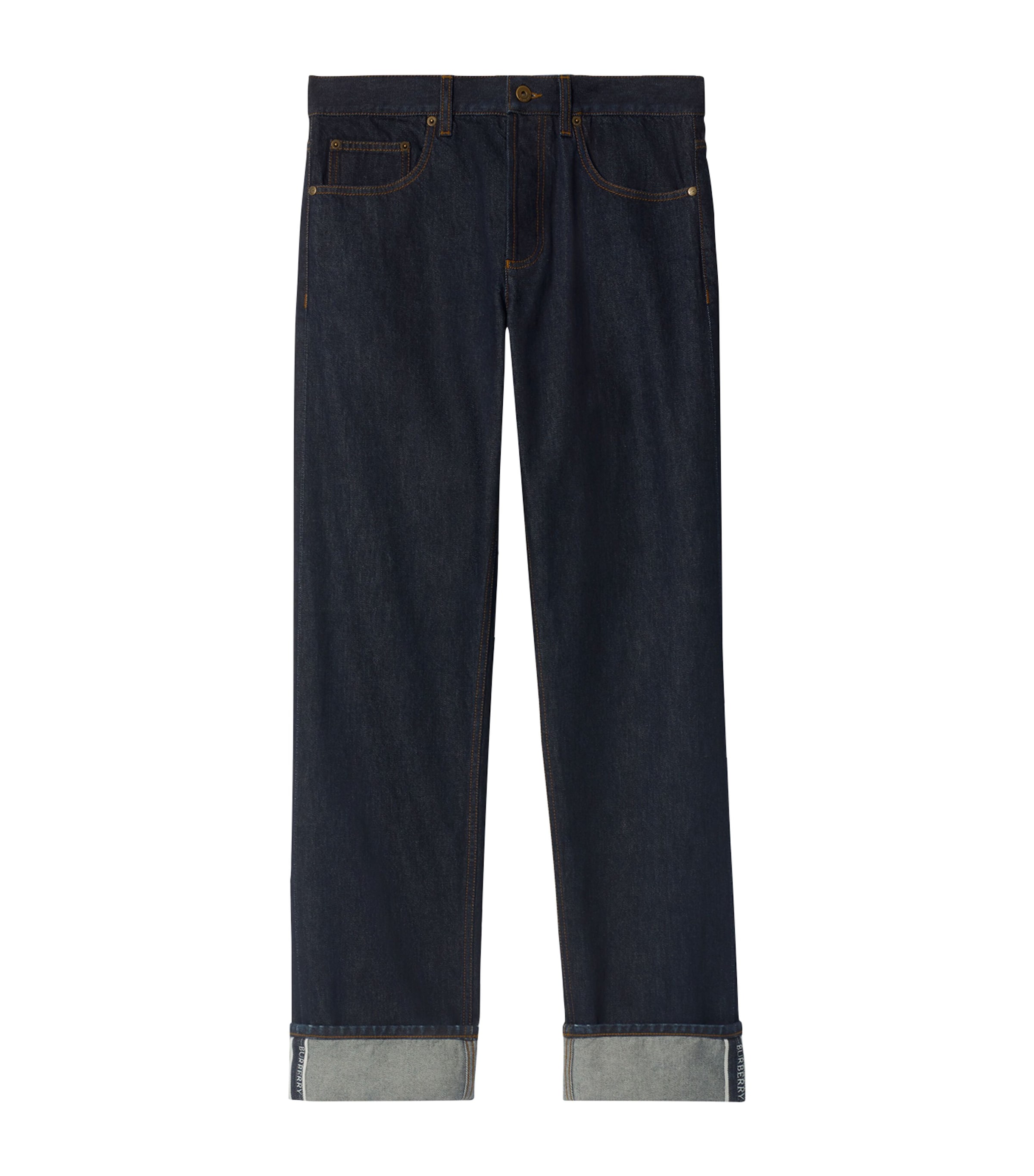 Selvedge Denim Turn-Up Straight Jeans
